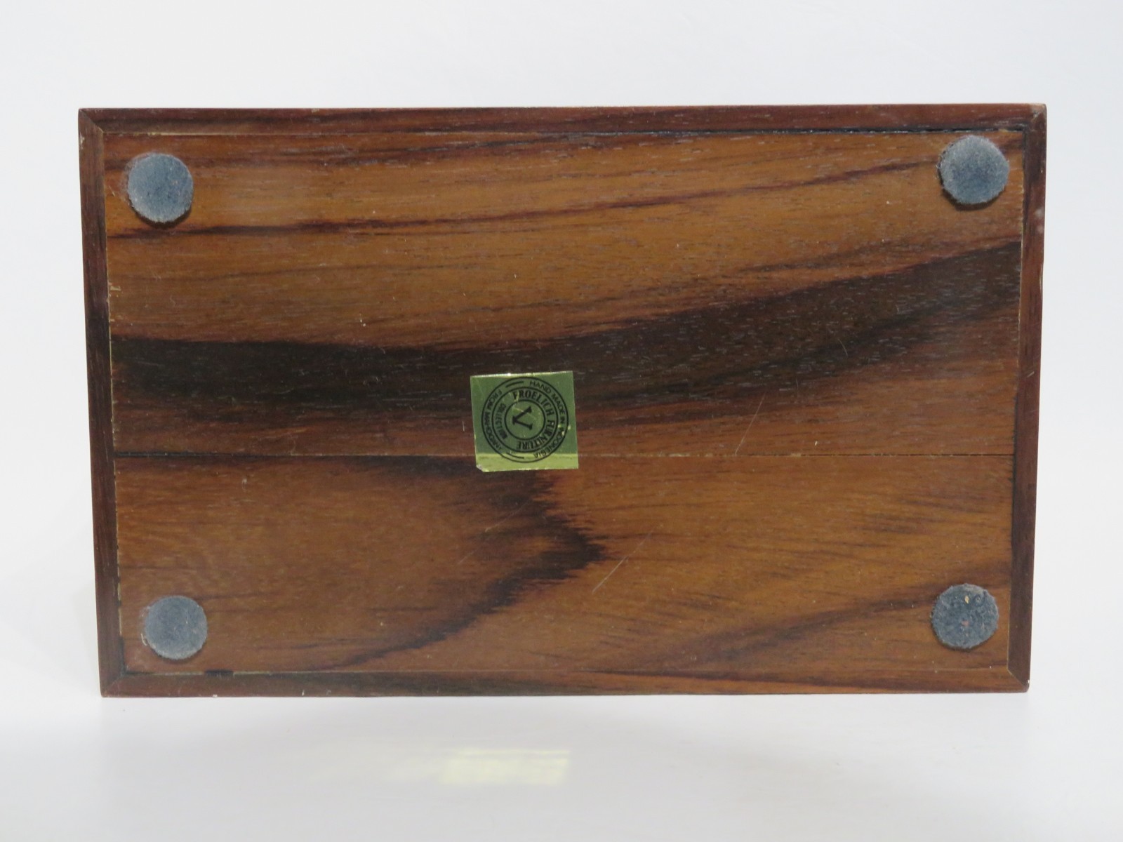 Mahogany Desk Letter Box/Desk Organizer W/Compartments & Hinged Top Froelich