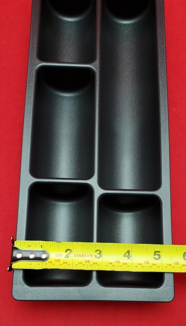 Steelcase 13″ × 5 1/2″ Desk Drawer Organizer Black Plastic P/N 89-3513212 New