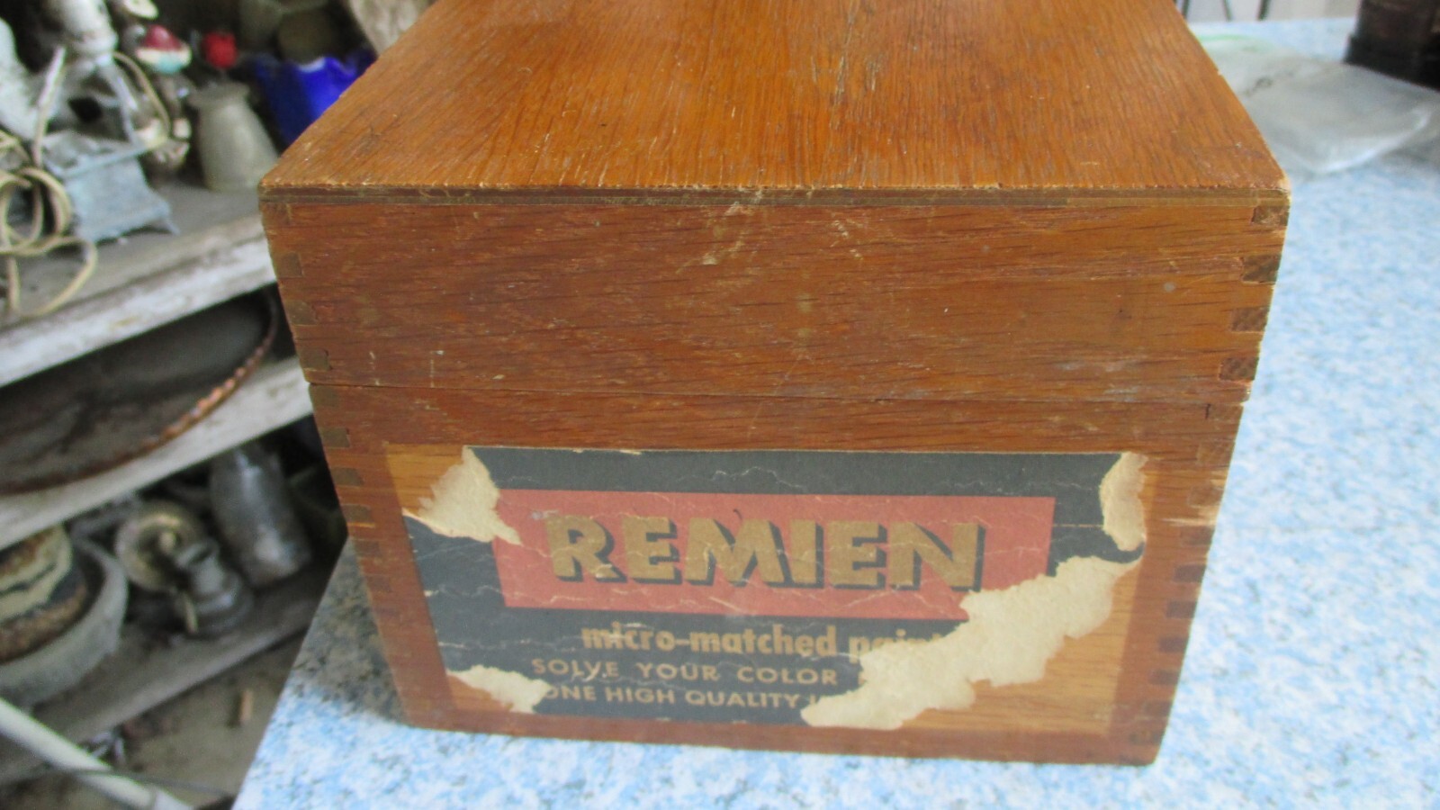 Vintage Globe Wernicke Wood Index Card File Box No 7410-C Peerless Tray