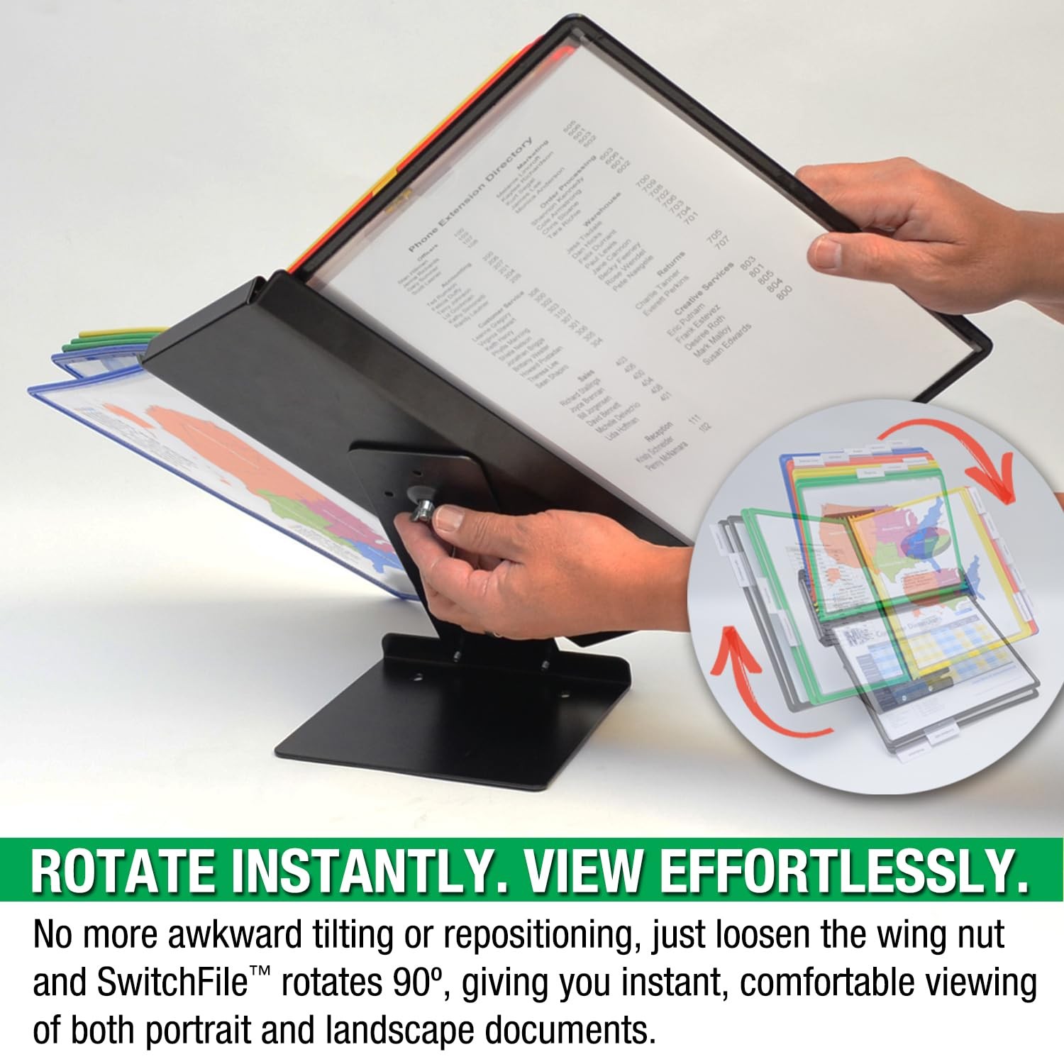 Ultimate Office Switchfile Reference Organizer Displays Both Landscape Or