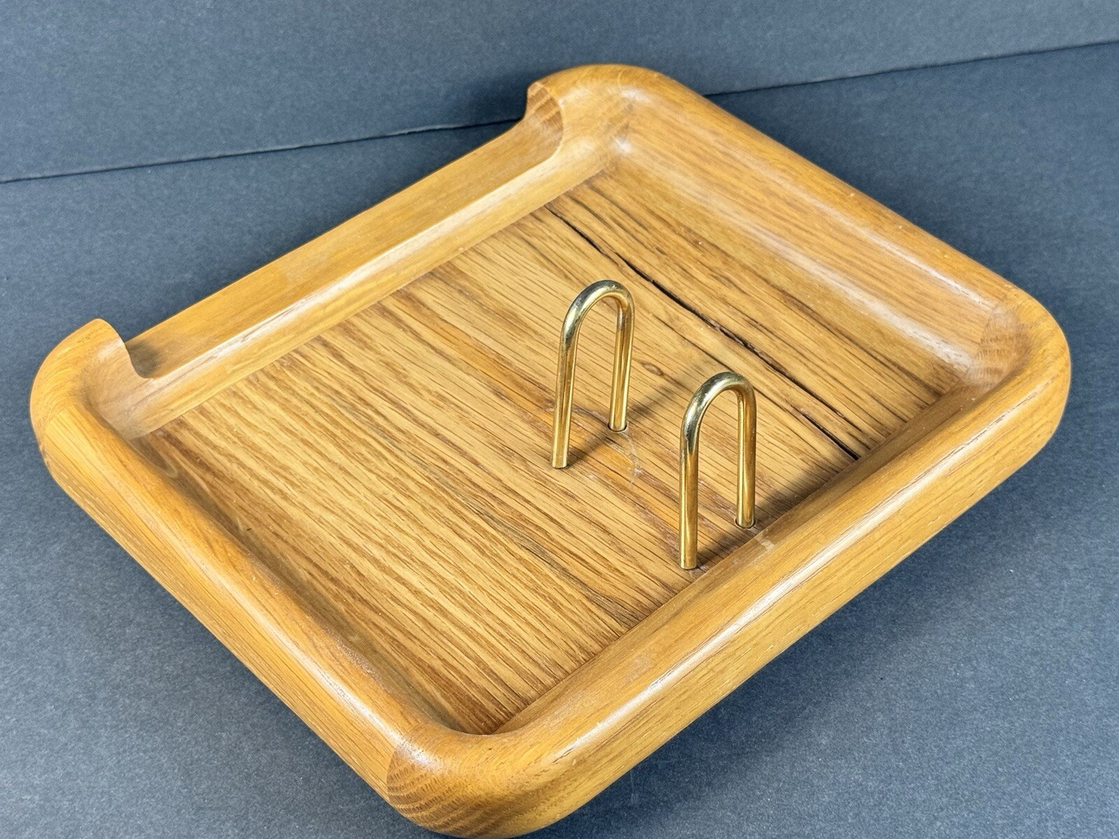 Eldon Woodline 6500 Wood And Brass Desk Accessory