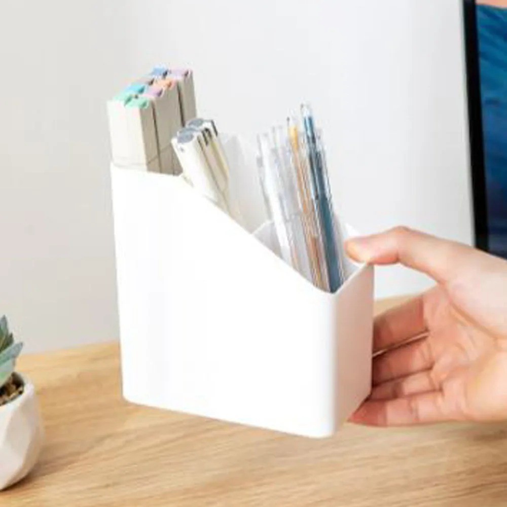 Multi Function Desktop Storage Box Pen Marker Brush Stationery Holder