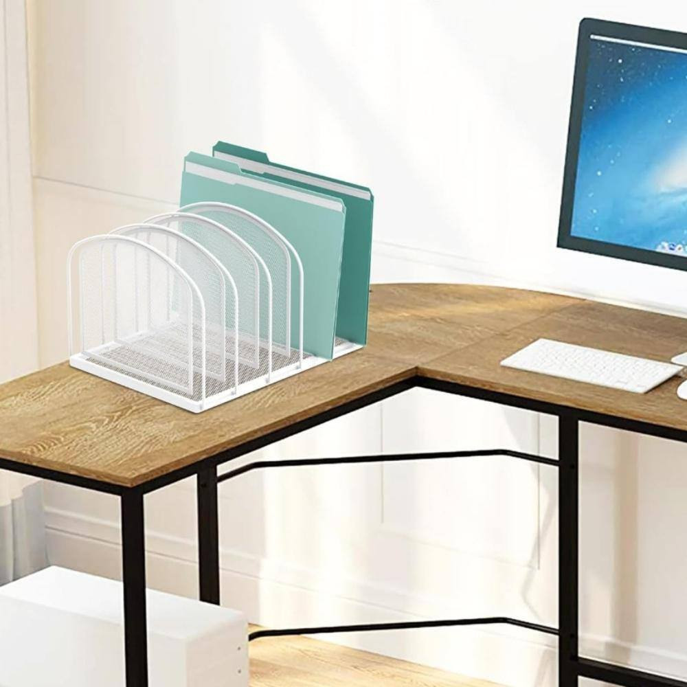 7.87 In. X 12.2 In. File Organizer for Desk, 5-Section Mesh Desk Organizer, Vert