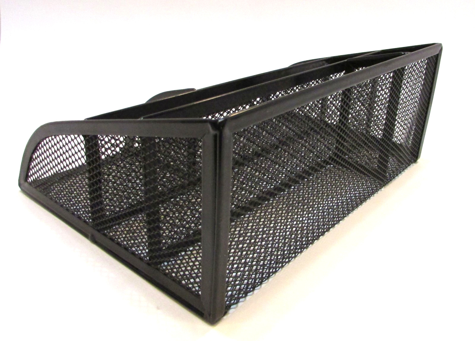 Black Steel Mesh School Home Office Desktop Organizer Horizontal or Vertical