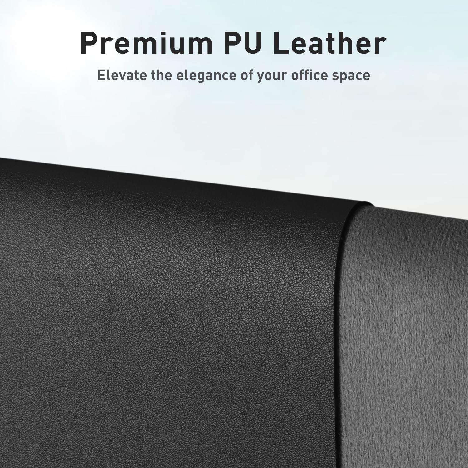 Aothia Non-Slip Waterproof PU Leather Desk Pad Protector 23.6″ x 13.7″, Black