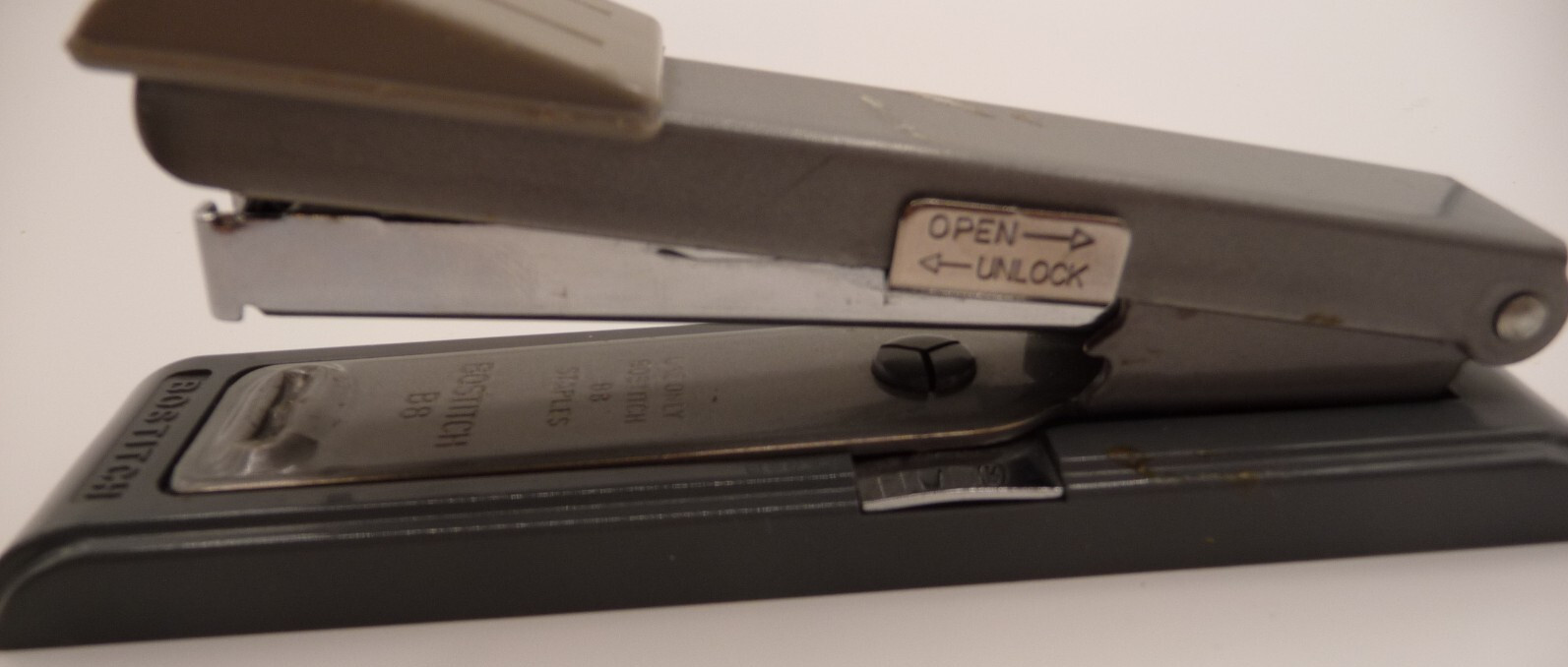 VTG Bostitch B8 Stapler With Stapler Remover Grey 5 1/2 Inch Desktop Office