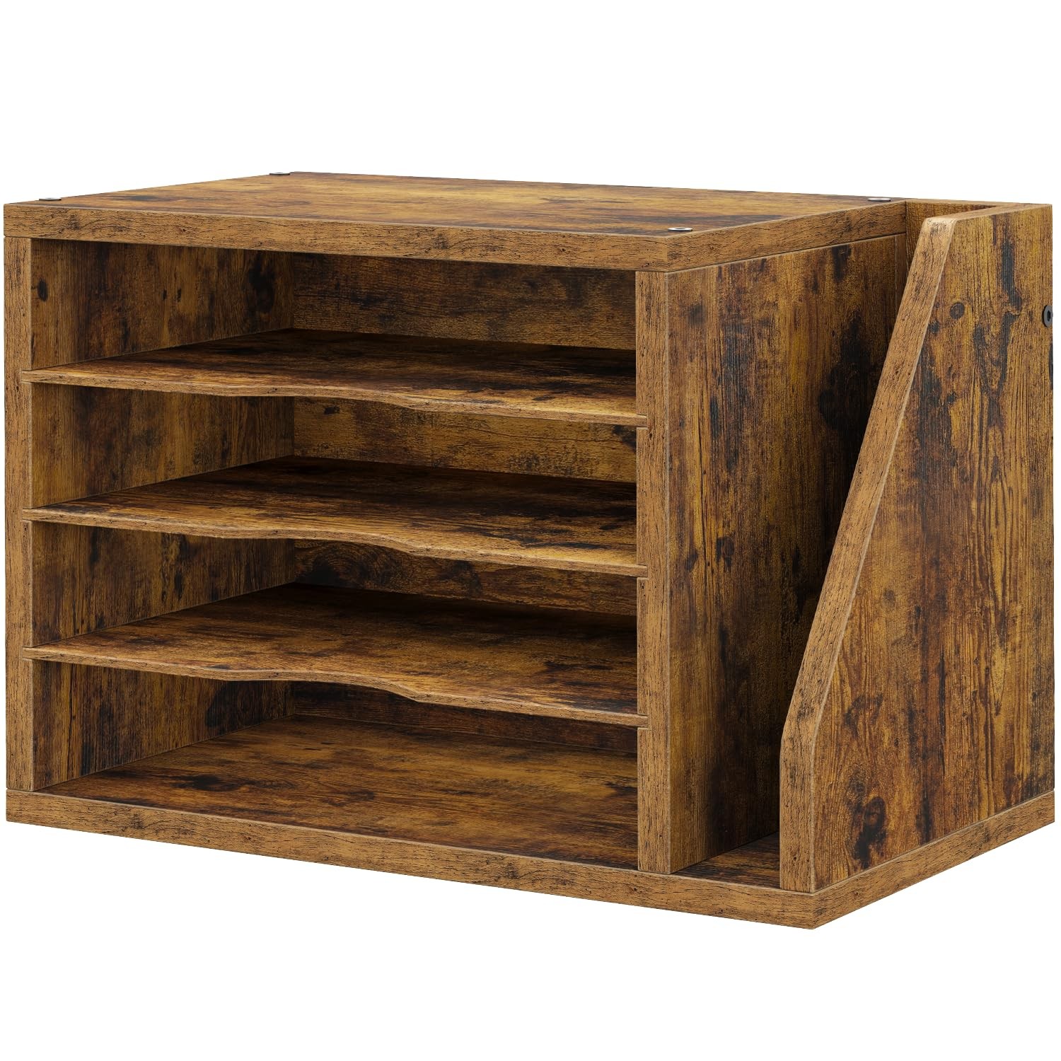 Wooden Desk Organizer with Adjustable Shelving File Organizer Desktop Mail