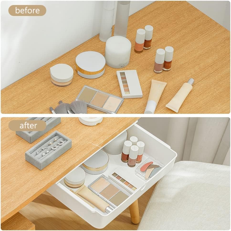 Under Desk Drawer Self-Stick Storage Organizer for Office Home School Large S…
