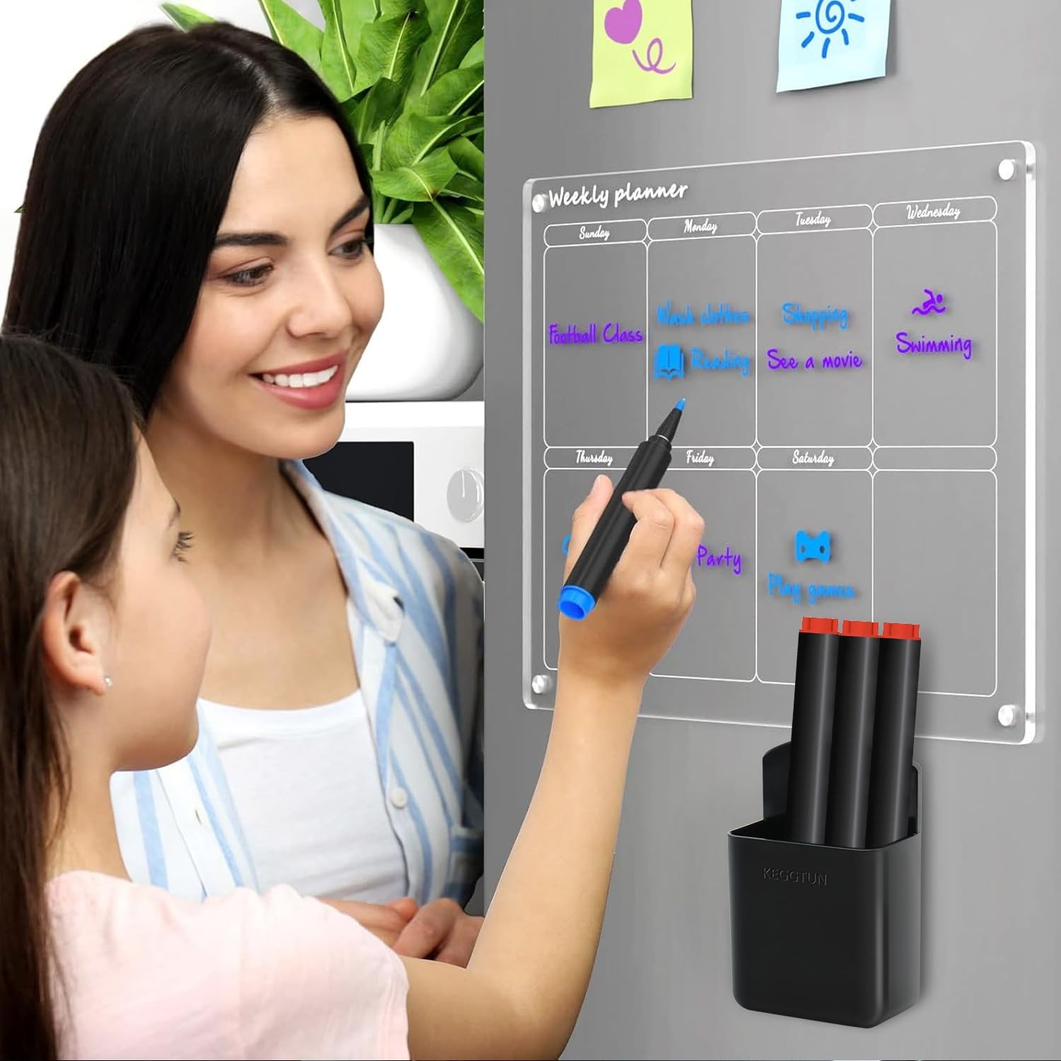 Remote Control Holder Wall Mount, TV Remote Holder Wall Mount, Marker Holder,…