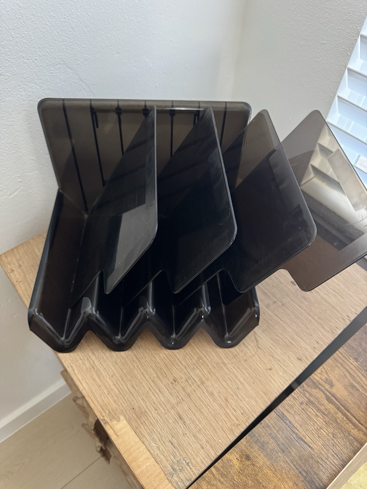 Eldon Office 4 Tier Vertical Letter File Tray Space Age Mid Century MCM Desk