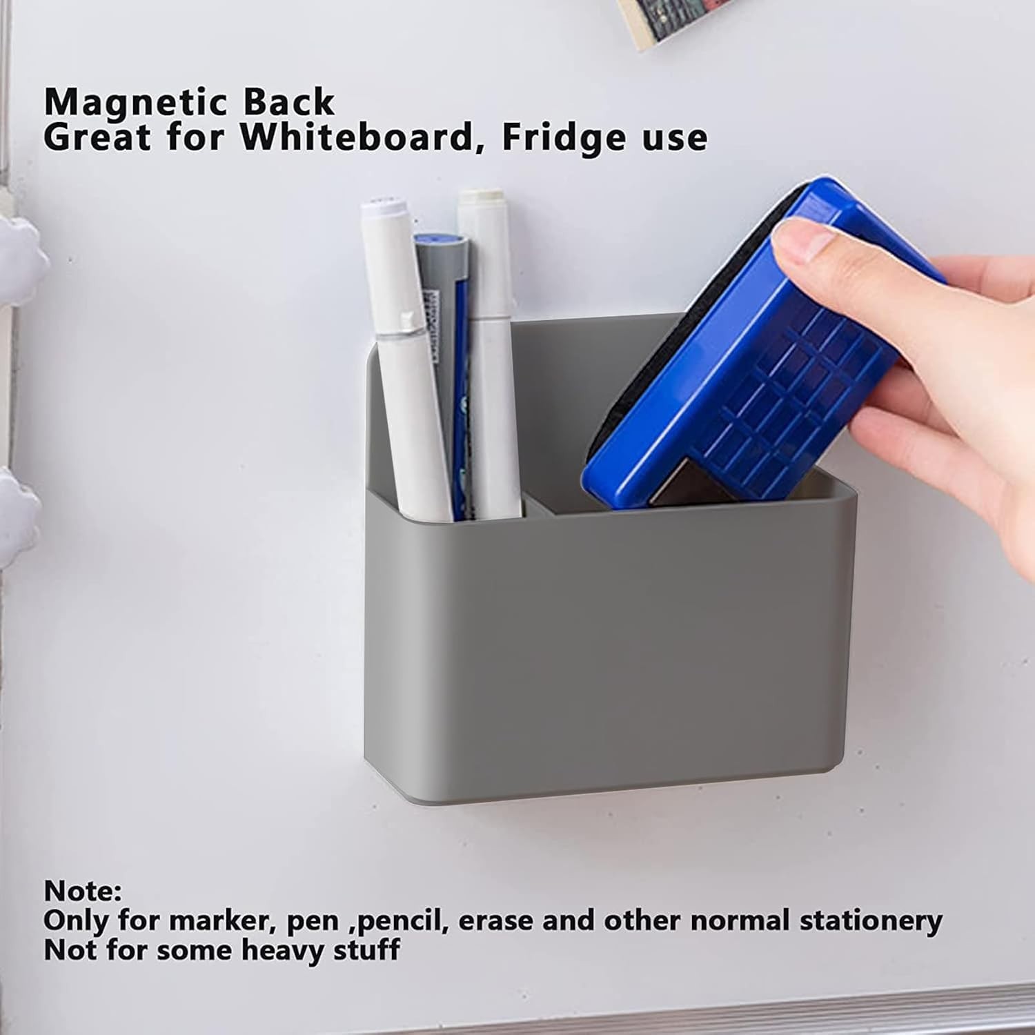 2 Pcs Magnetic Marker Holder Dry Erase Marker Holder Wall Mount Self Adhesive…