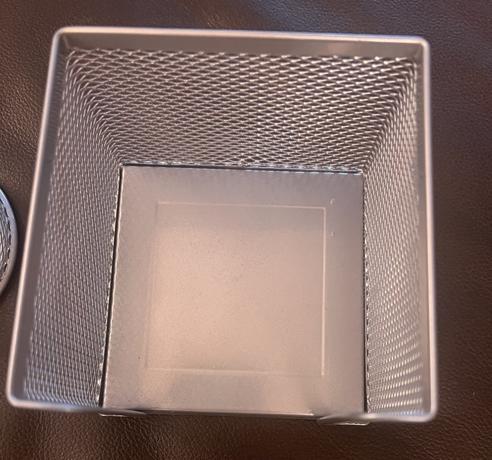 Desk Organizer Set, 4 piece, silver-gray Mesh and Black
