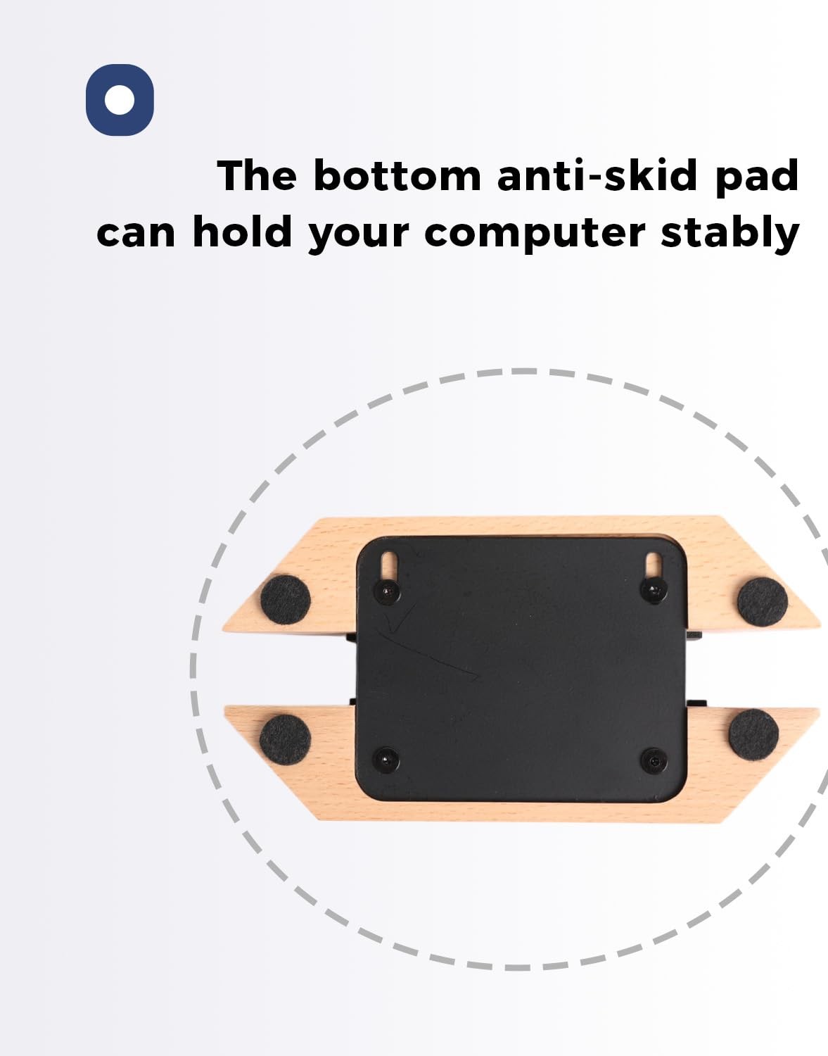 Nuvograin Adjustable Vertical Laptop Stand, MacBook Holder Wood 1 slot beech