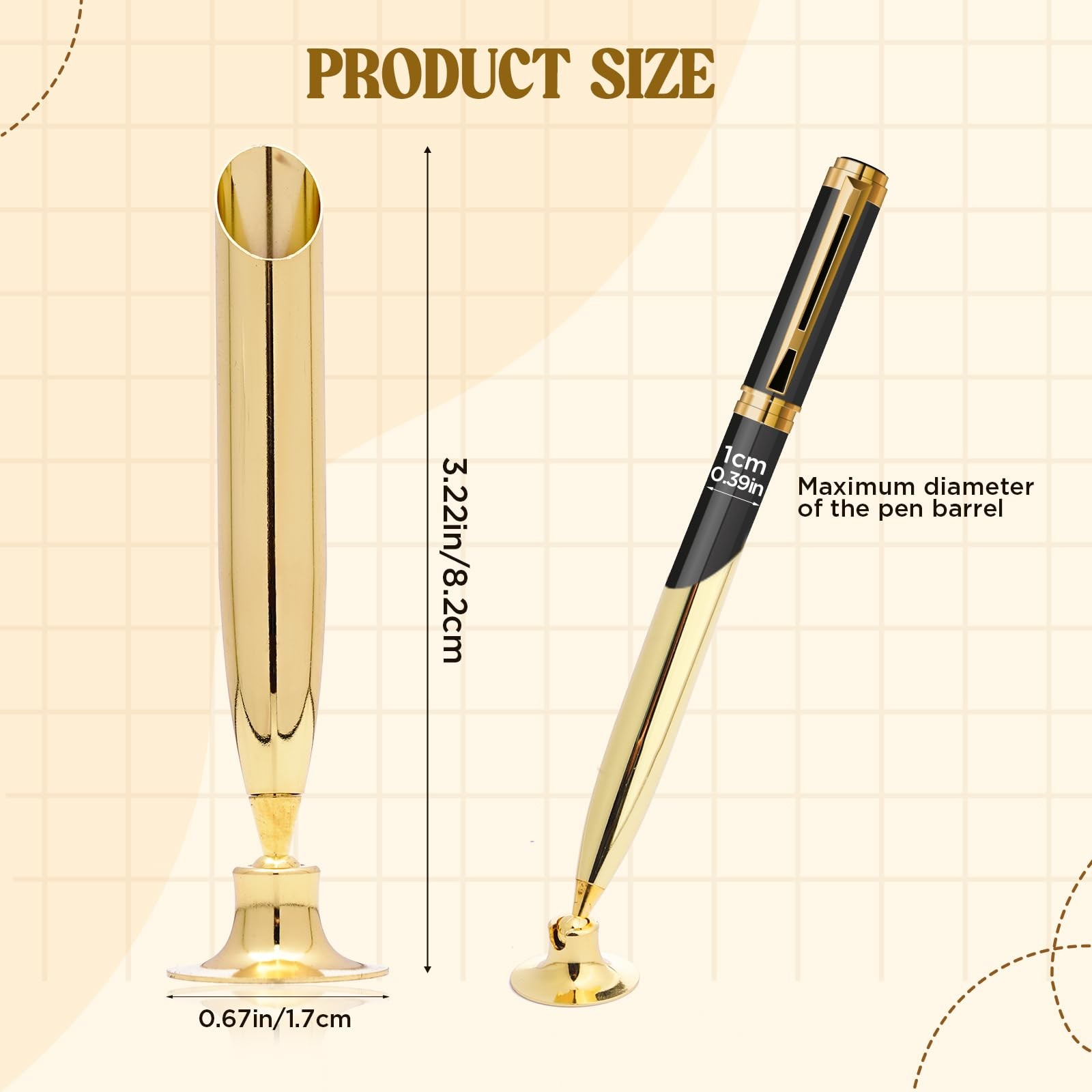 IUAQDP 10 Pieces Desk Swivel Pen Holders Pencil Funnels with Screw, Metal Bal…