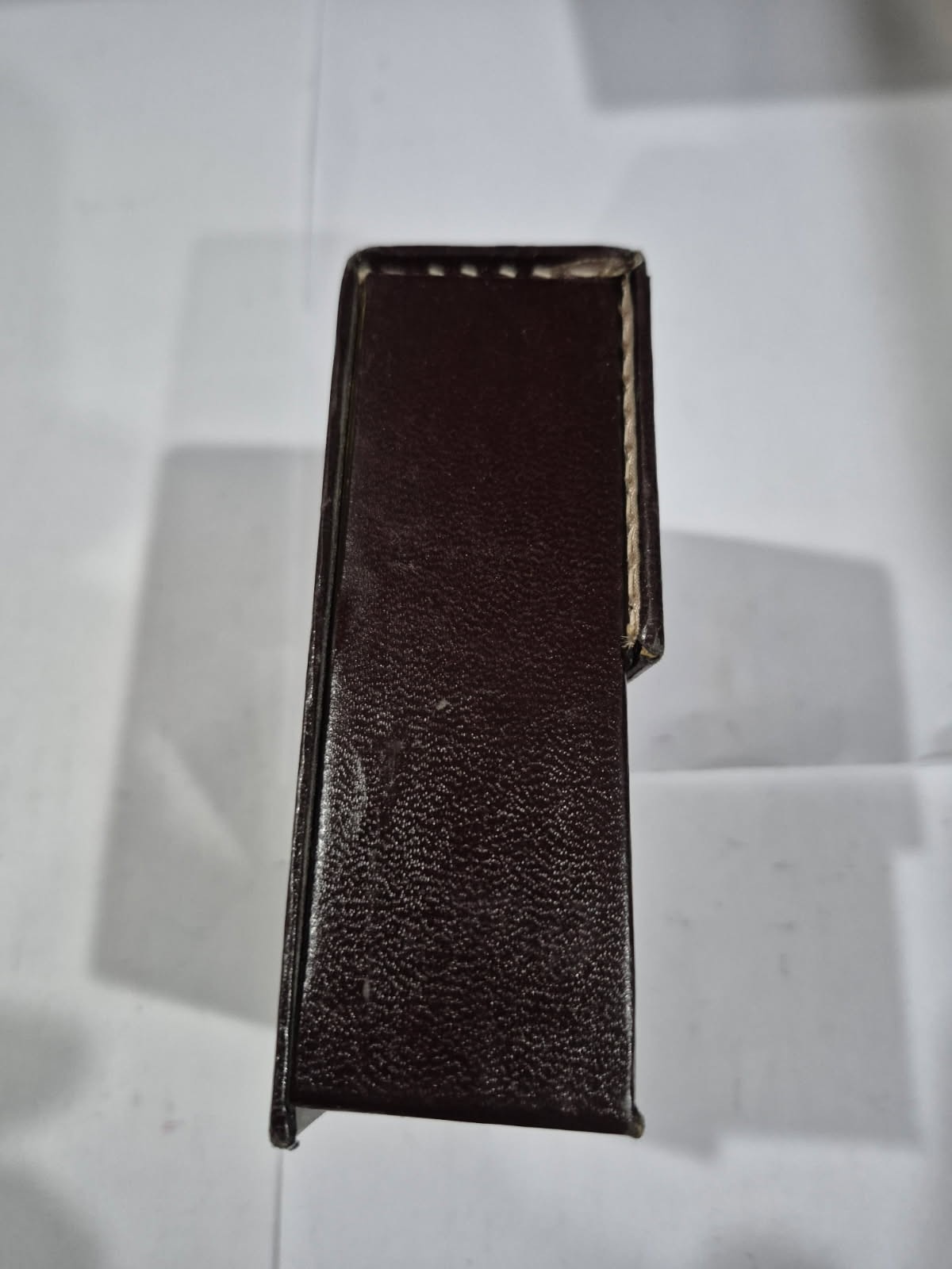 Leather Desk Top Memo Paper Holder Vintage 4″ x 3″ UT14
