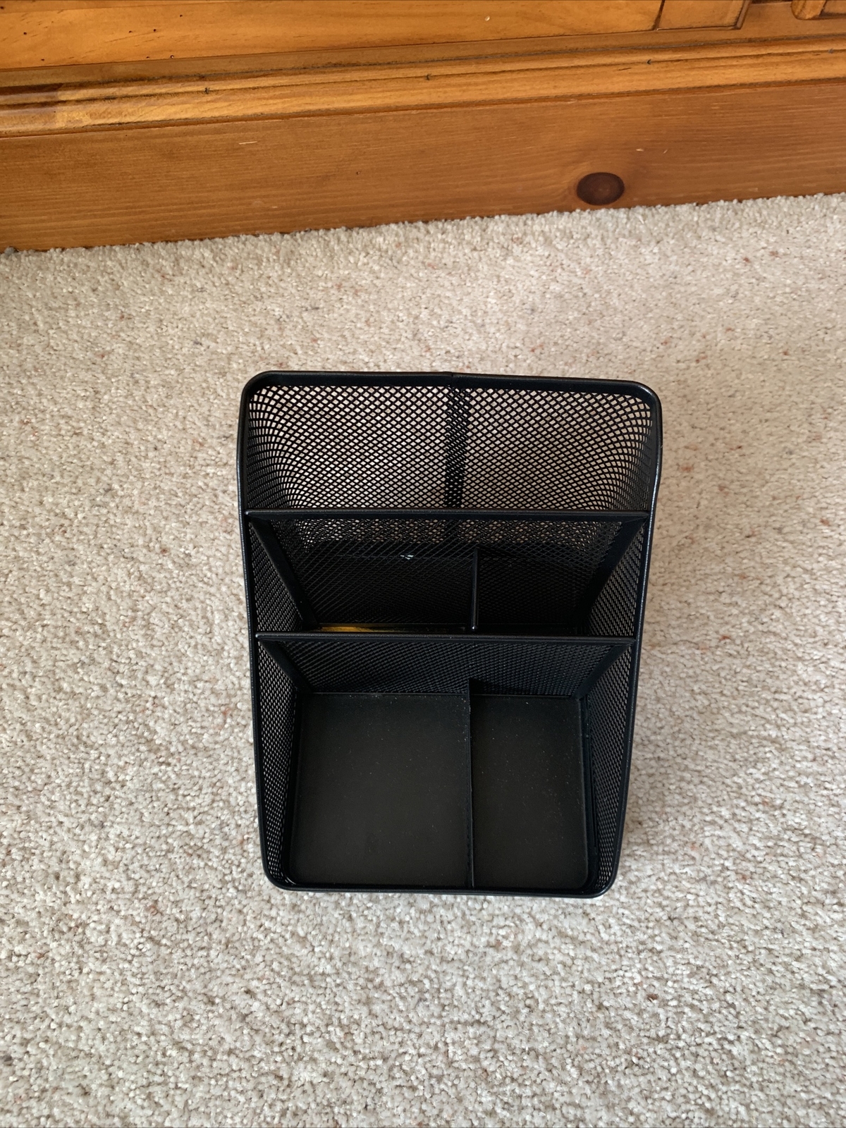 Brightroom Medium Desktop Organizer Black Mesh Metal Desk Office 7in x 7in x 6in