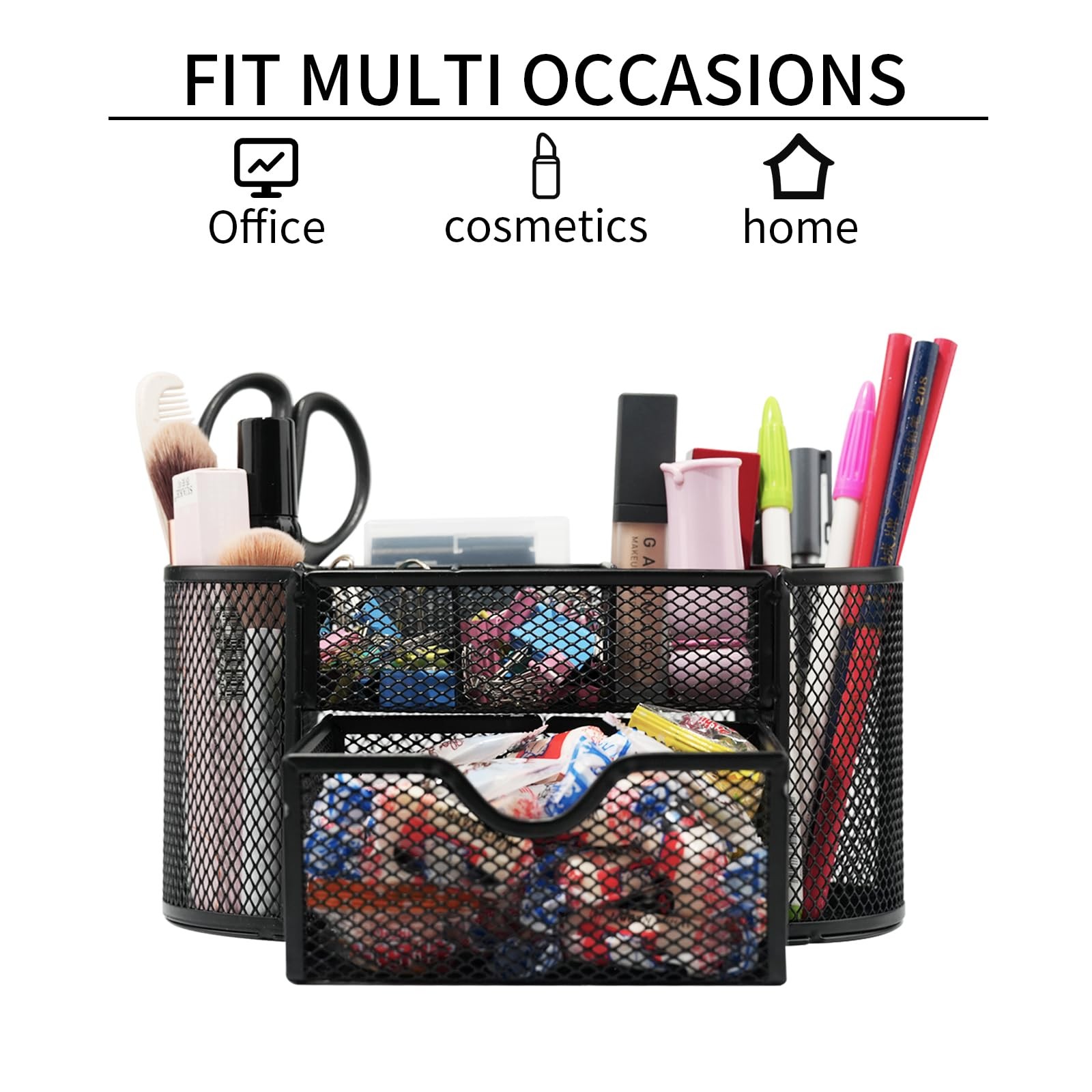 Newkita Desk Organizers and Accessories with Pencil Pen Holder Supply 8 black