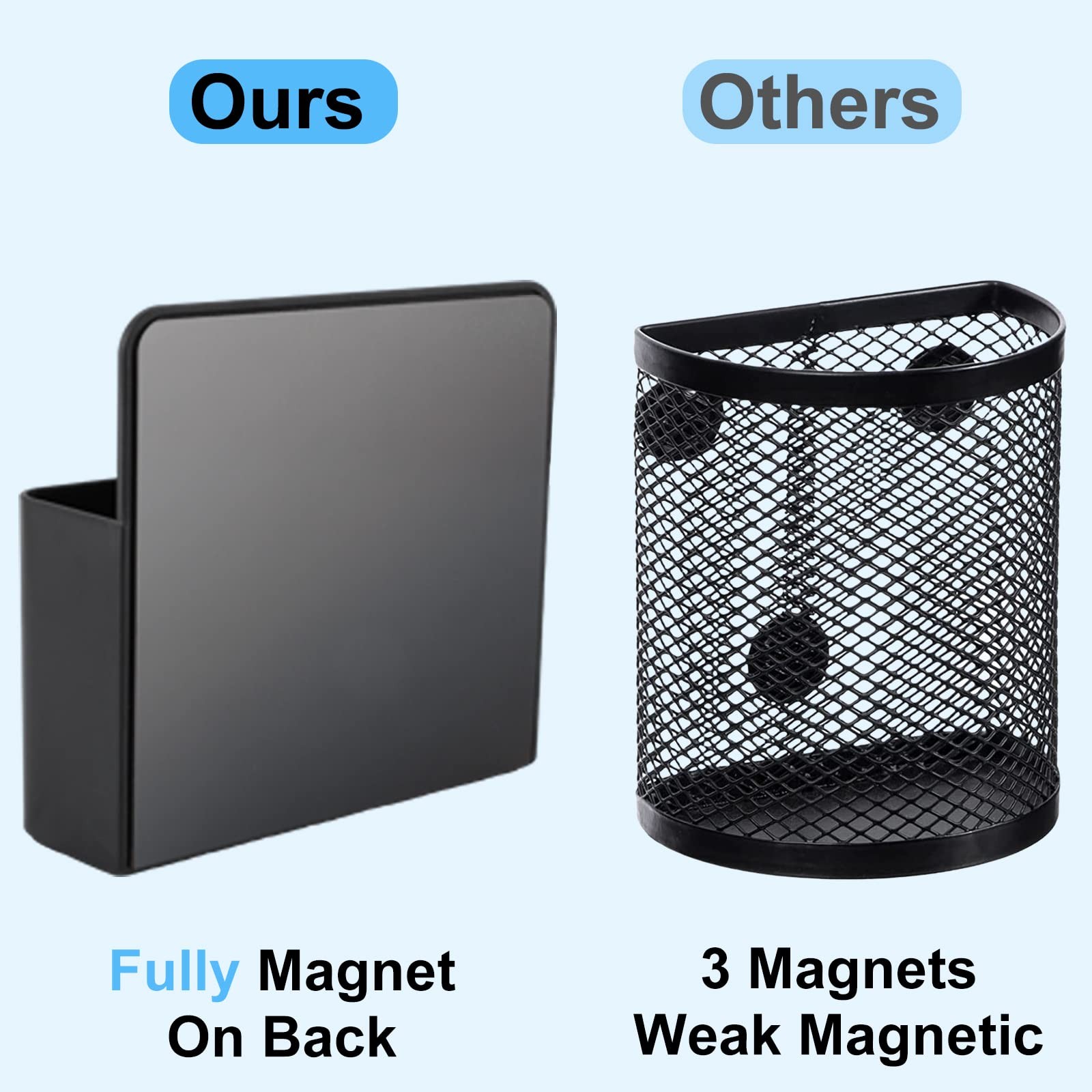 KITANIS Magnetic Pen Holder,2 Pack Dry Erase Marker Holder Black