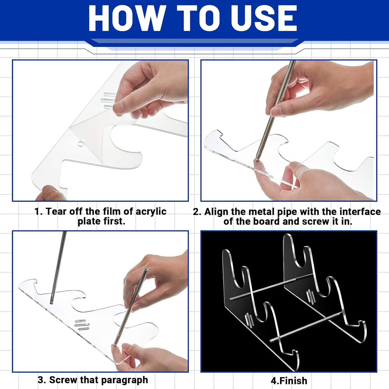 Acrylic Keyboard Display Stand Holder Mechanical Computer Transparent