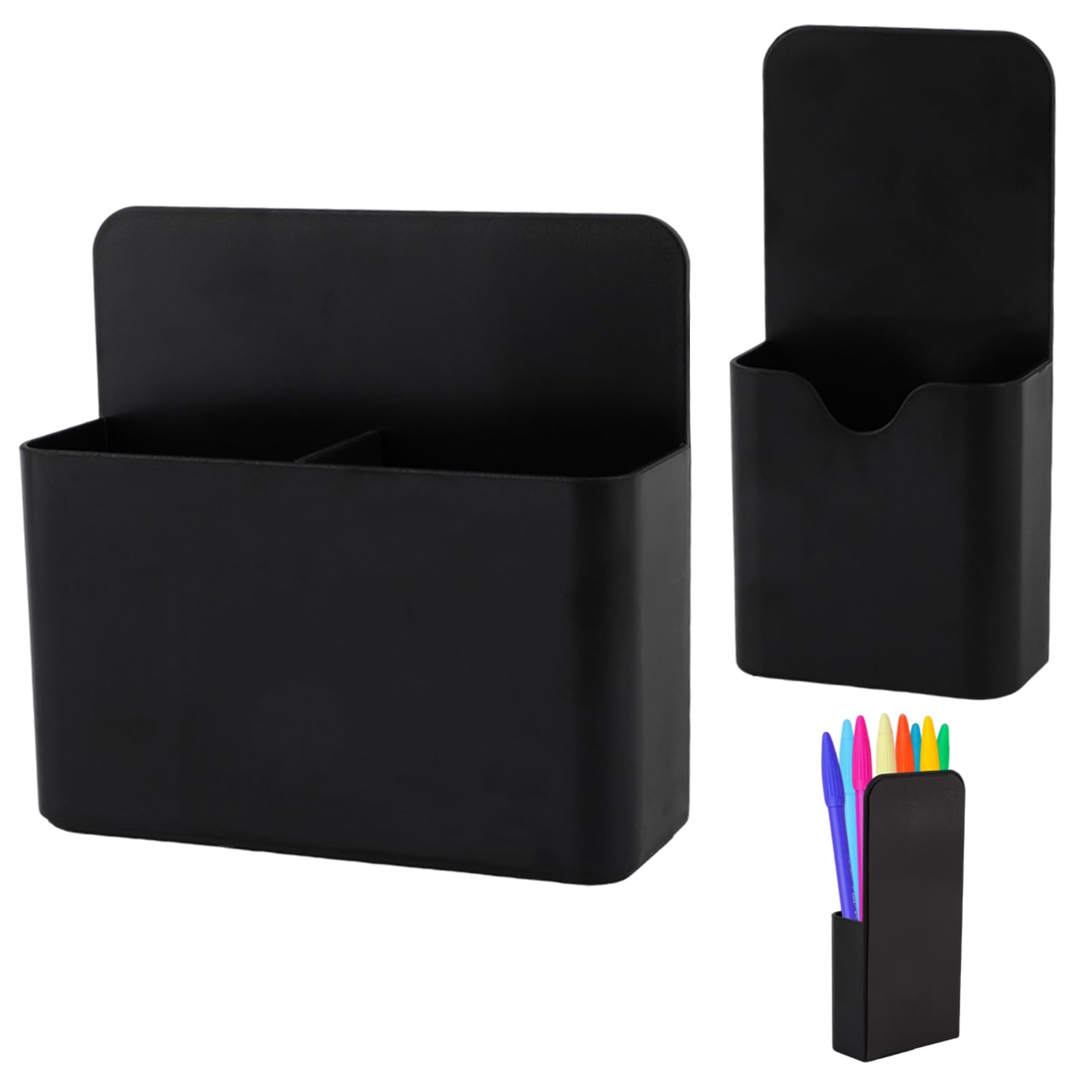 KITANIS Magnetic Pen Holder,2 Pack Dry Erase Marker Holder Black