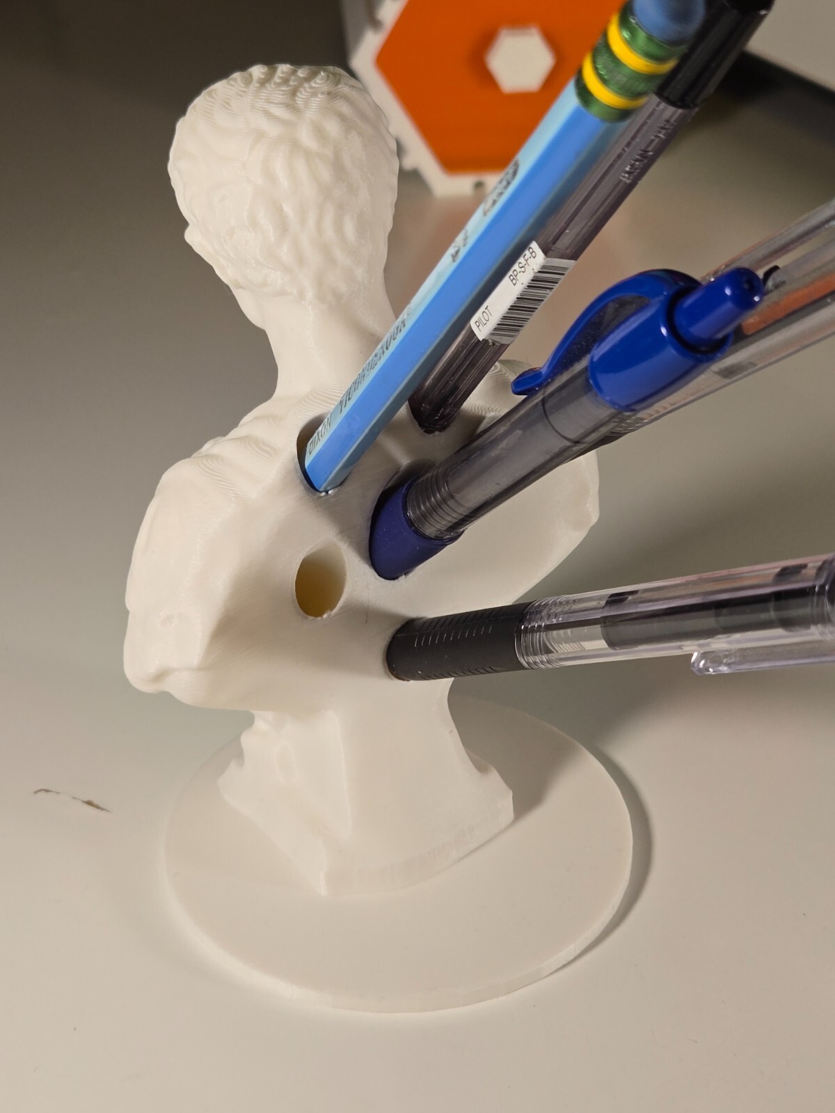 Julius Caesar Ides of March Pen Pencil Holder Sculpture Desktop Organizer