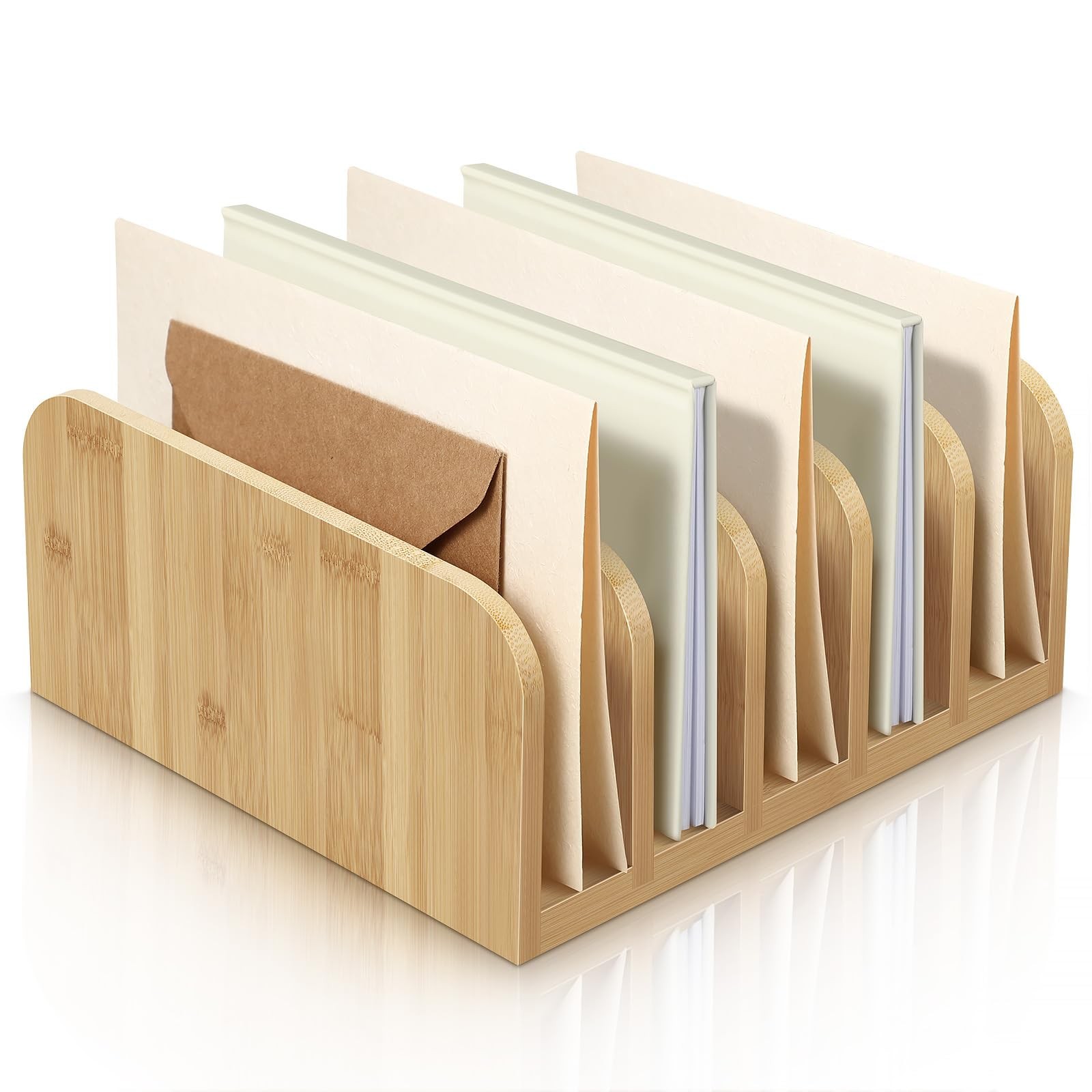 Desk Organizer File Holders Countertop Organizer Letter Sorter 5 Compartments…