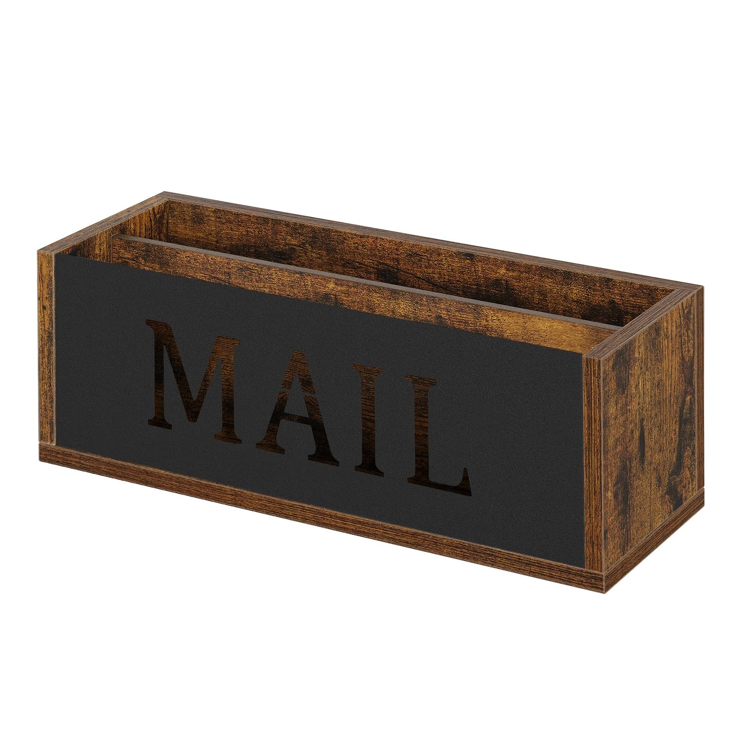 Desk Mail Organizer Wall Mount Holder 2 Slots Basket Countertop Envelope