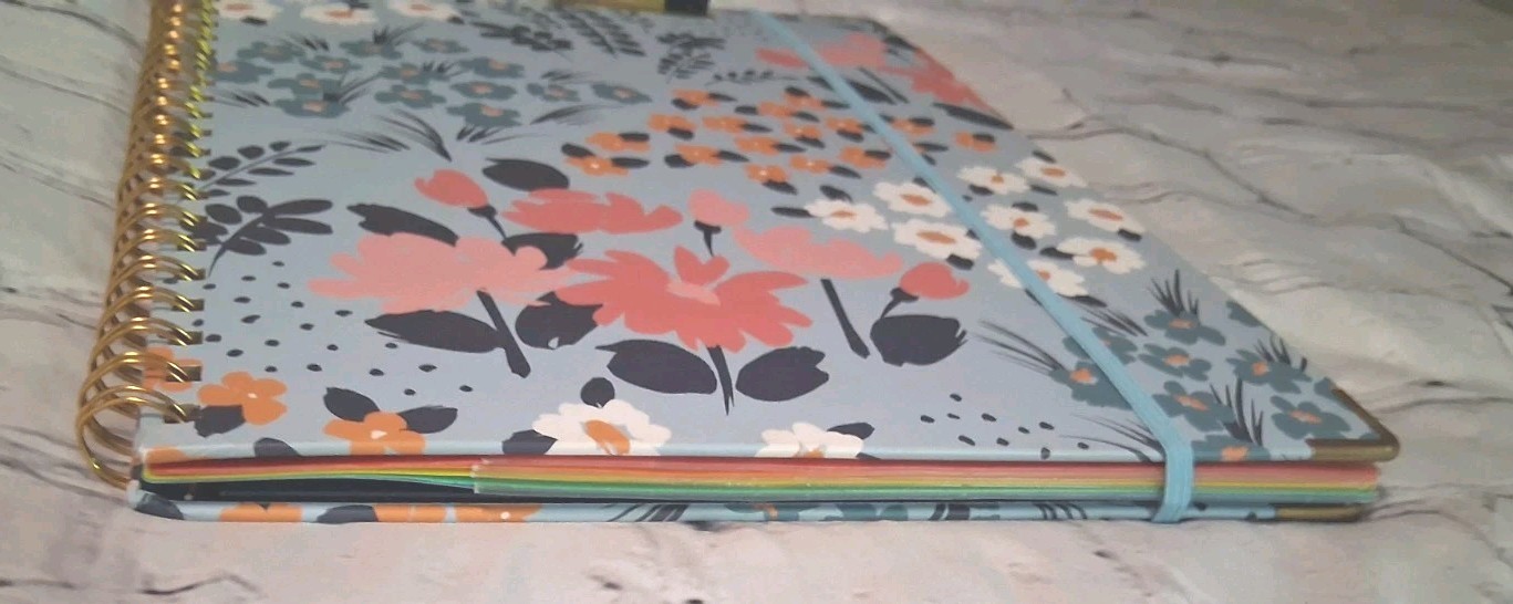 Floral Clipboard Portfolio & Spiral Organizer Notebook with Folders