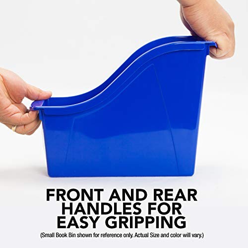 STOREX LARGE BOOK BIN INTERLOCKING PLASTIC ORGANIZER HOME OFFICE STEM 6-PACK