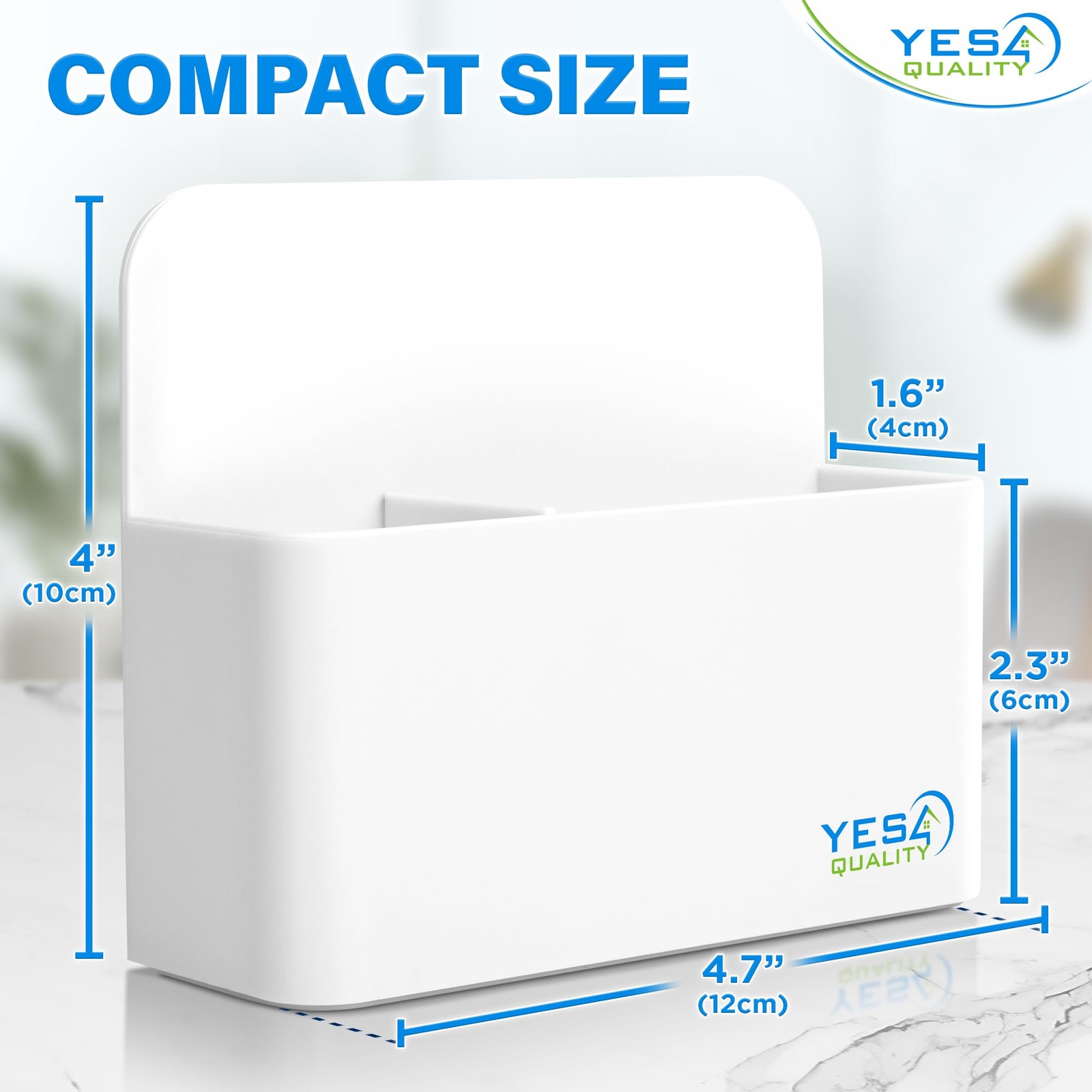 YES4QUALITY Magnetic Pen Holder with Strong Back & 2 White