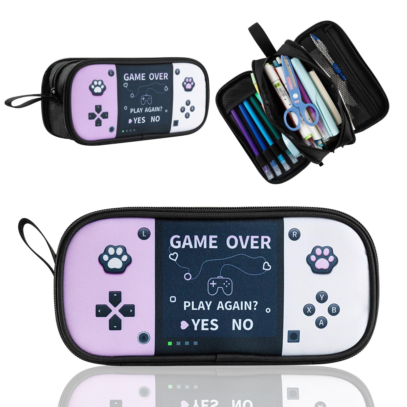 Large Game Controller Pencil Case for Teen girl Kid Capacity Pen Box Pouch Or…