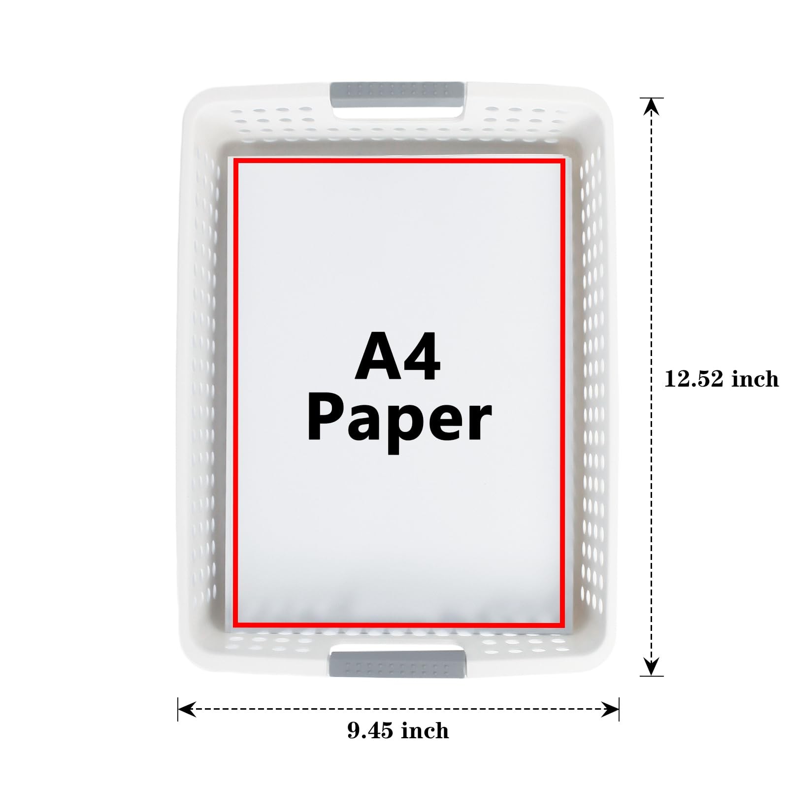 A4 Paper Trays for Classroom with Grip Handles,Book Baskets for Library, Draw…