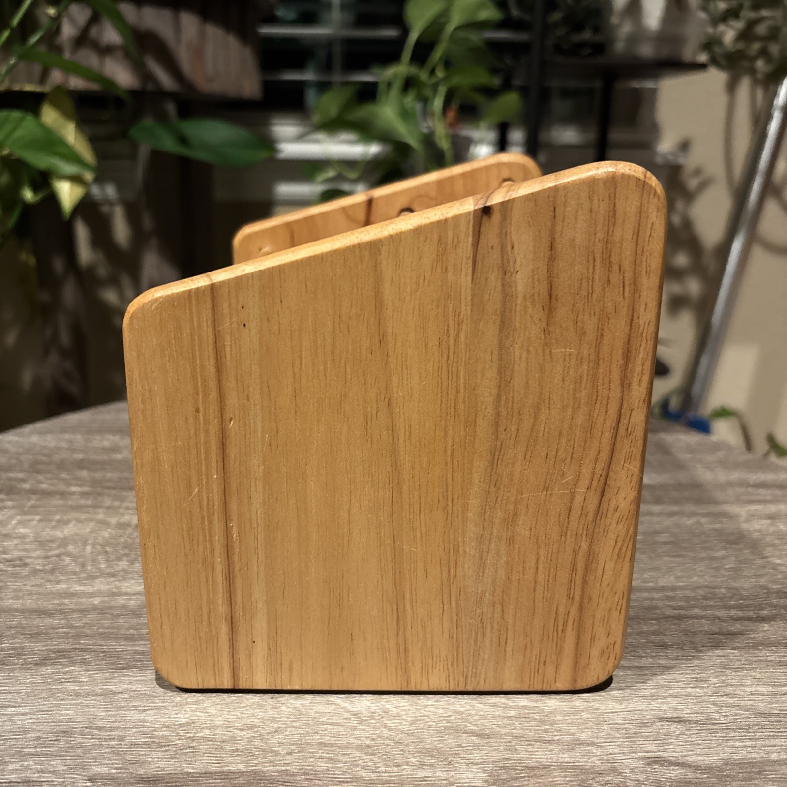 Vintage Wooden Desk/Mail/Letter/Recipe Holder Natural wood Finish