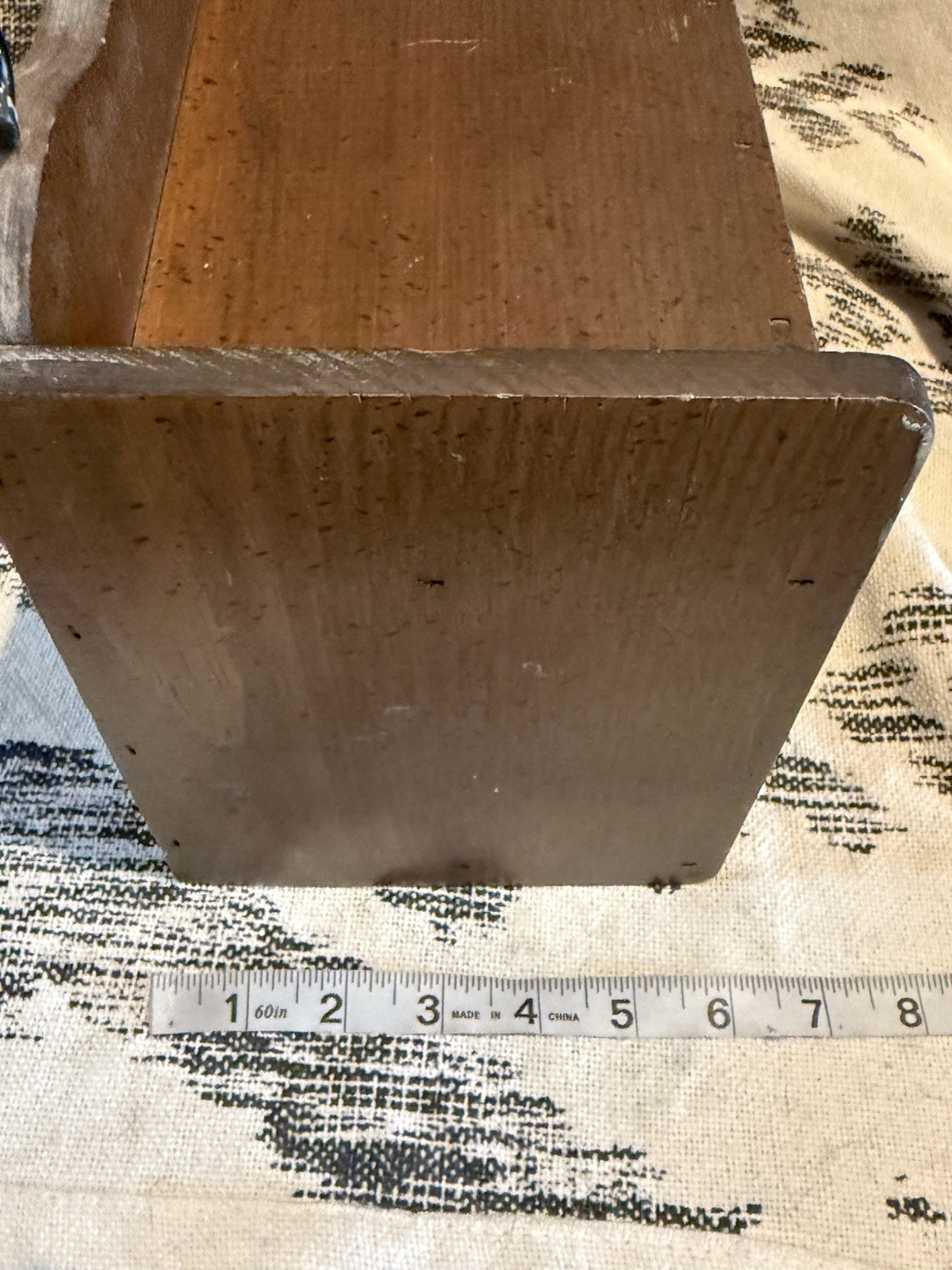 Vintage Wooden Desk Top Caddy Organizer Box Trinket Shelf