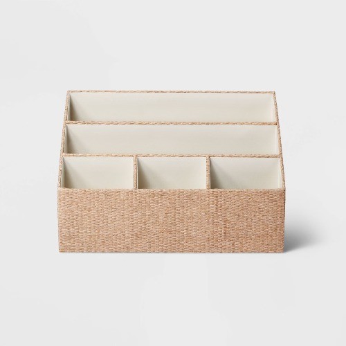 Woven 5-Slot Desktop Storage Set Taupe – Threshold