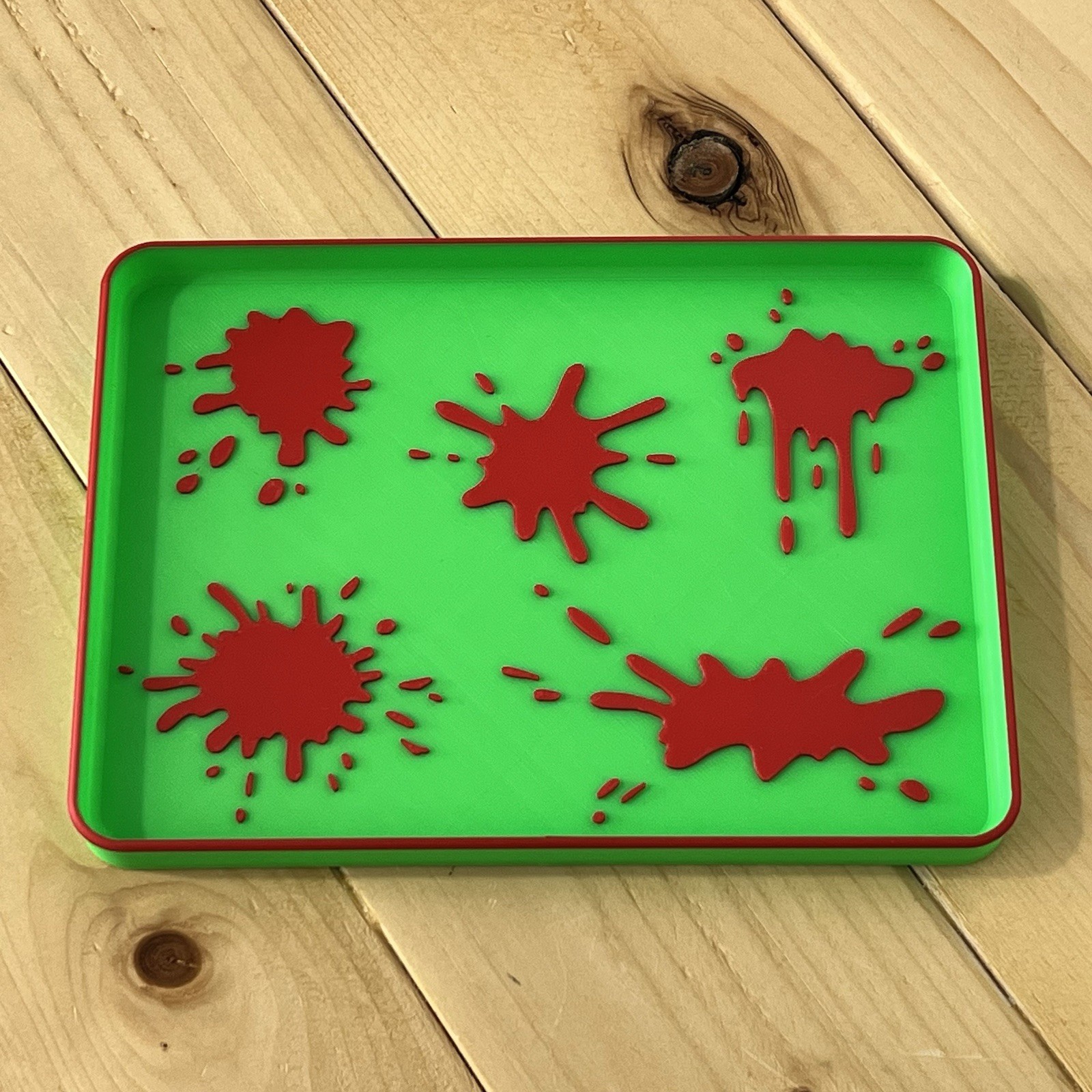 Zombie Blood Splatter – EDC Dump Tray – Small Parts Tray – Desktop Organizer