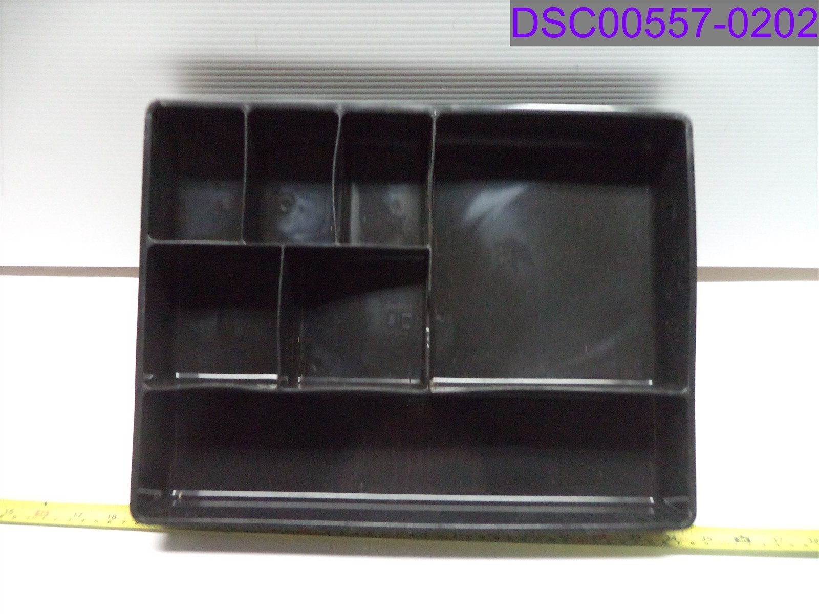 Qty = 6: Office Max Deep Desk Drawer Organizer Tray Black 9-Comp P/N DDT-BK