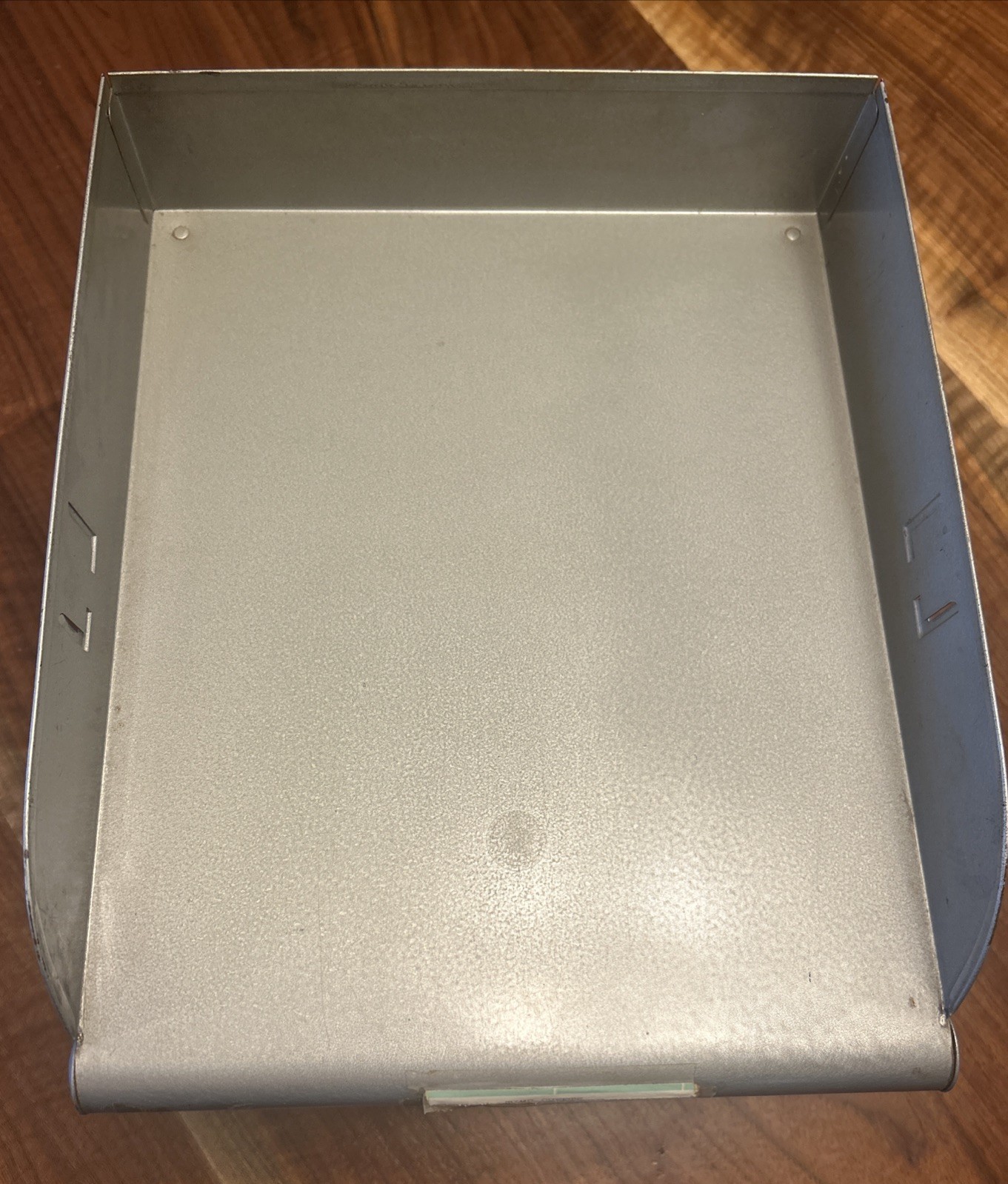 VINTAGE 2-TIER DESK TRAY ORGANIZER HEAVY STEEL IN OUT FILE TWO
