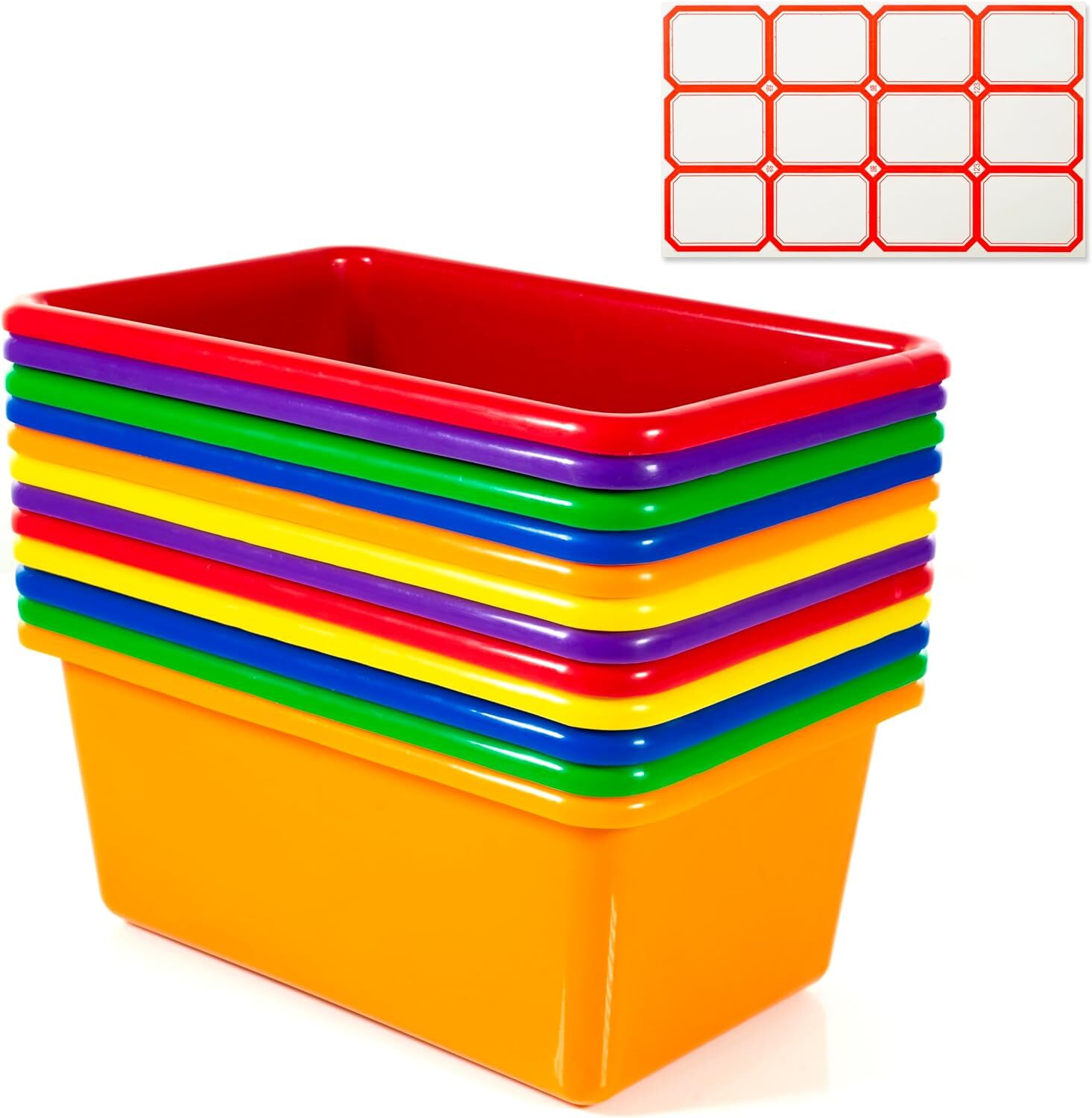 Small Cubby Bins 12 Piece Pack for Office Storage Kids Classroom or Toy Home…