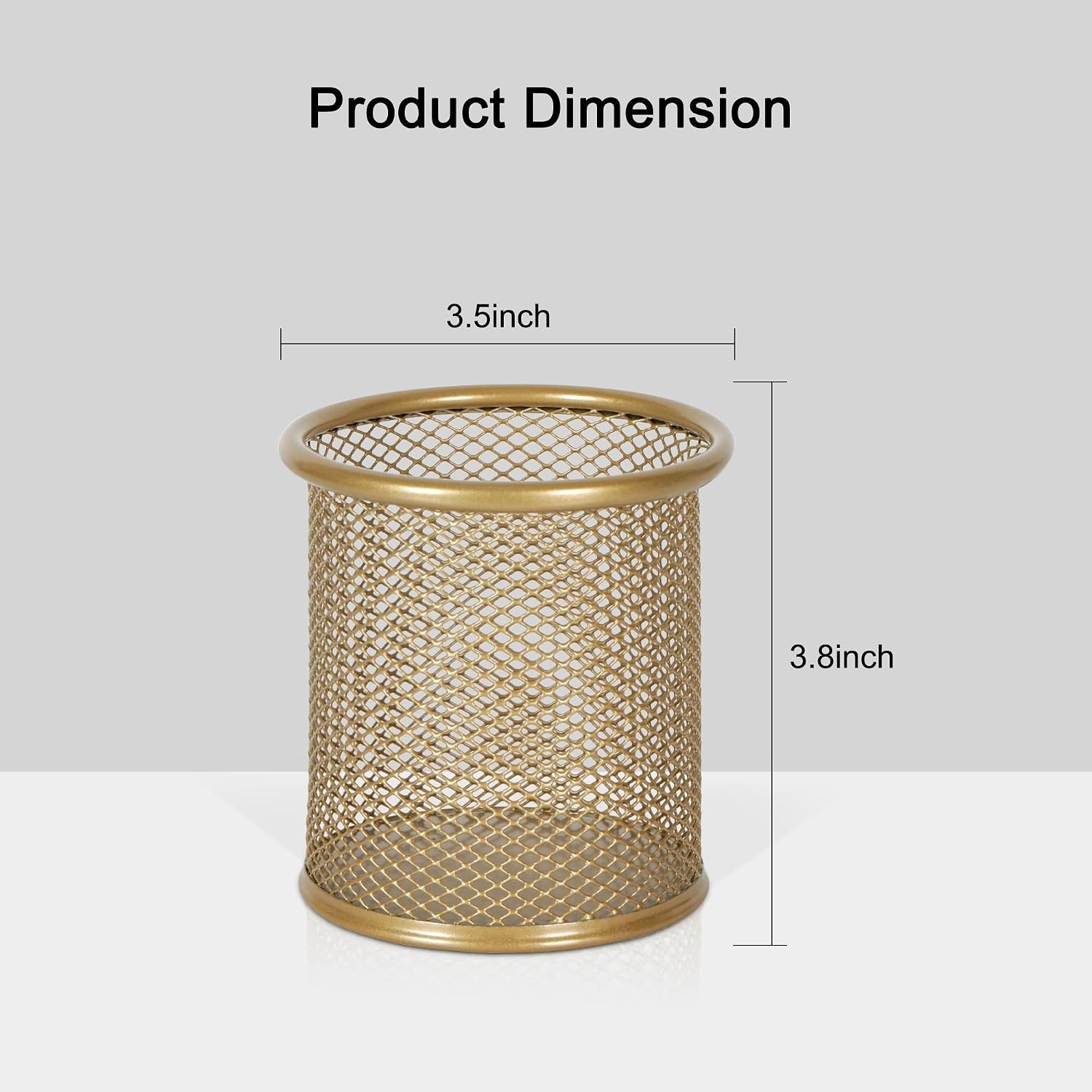 Durable Round Pencil Holders – Rust Resistant, Slip Resistant Gold Cup Set