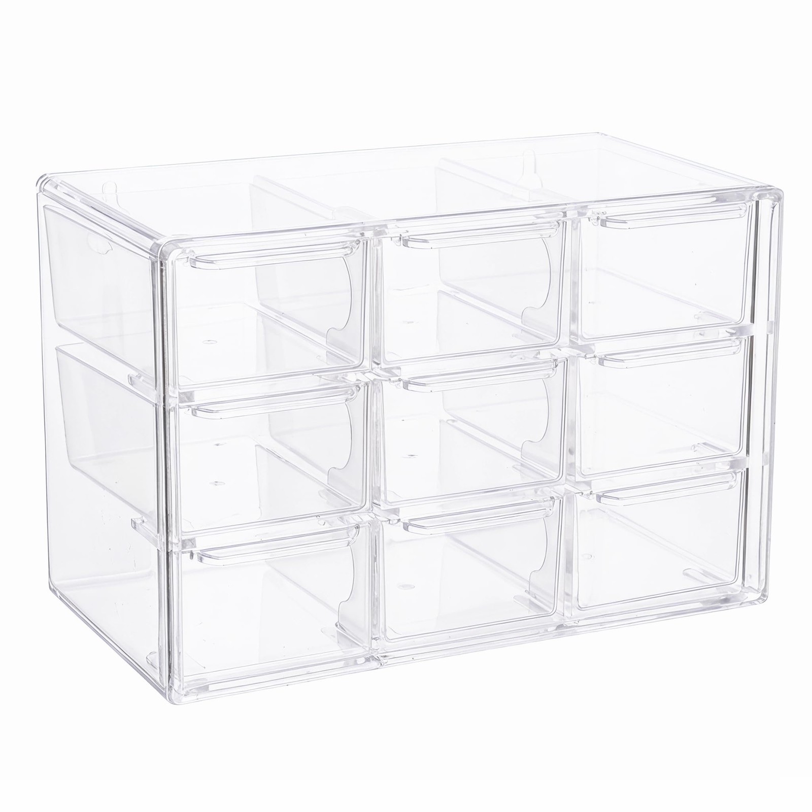 Acrylic Drawer Organizer, Clear Desk Organizer with Drawer, Plastic Stackable…