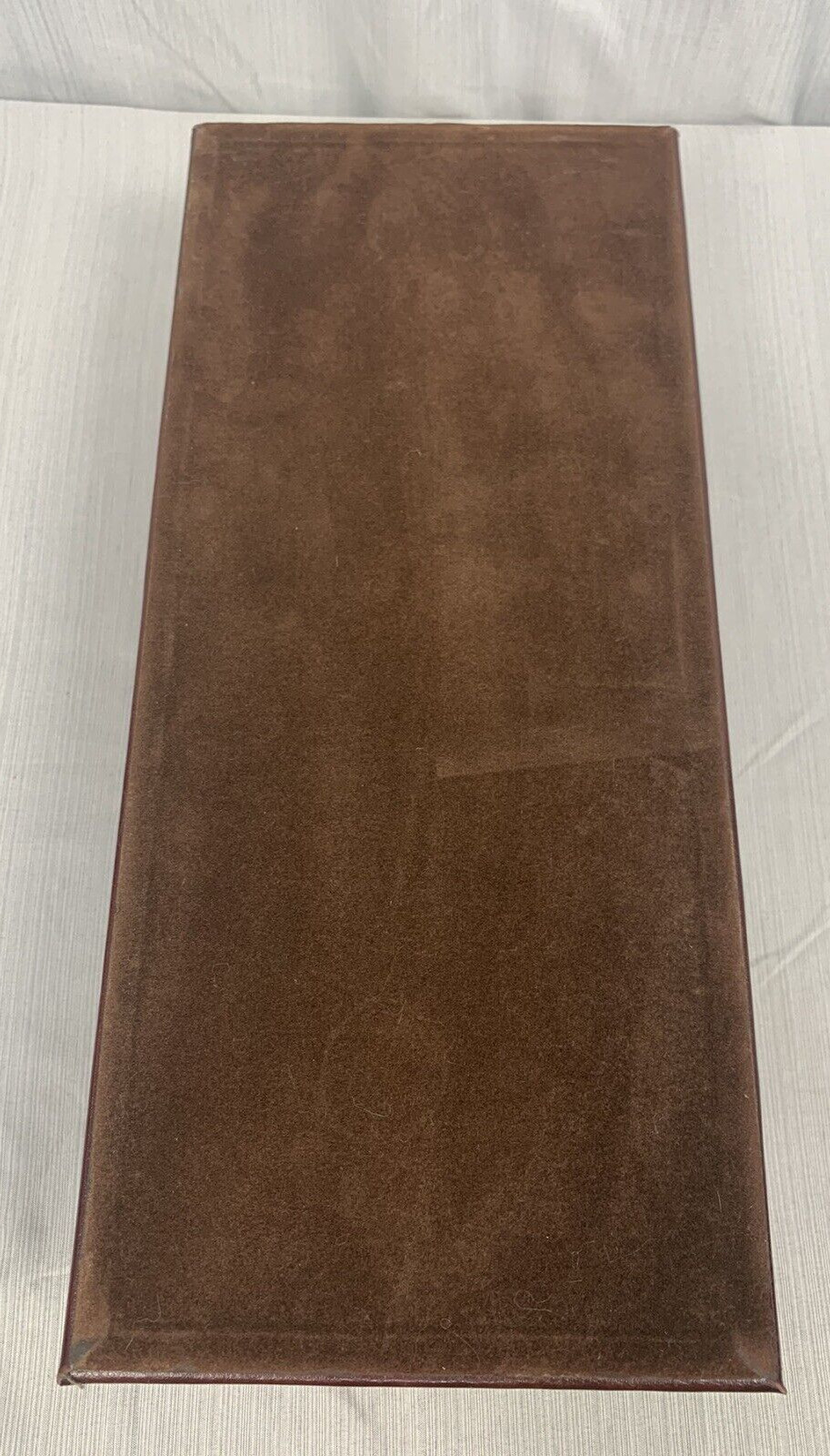 Faux Leather Brown Desk Organizer/Caddy 14″ x 6″ x 3.25″, 3 compartments