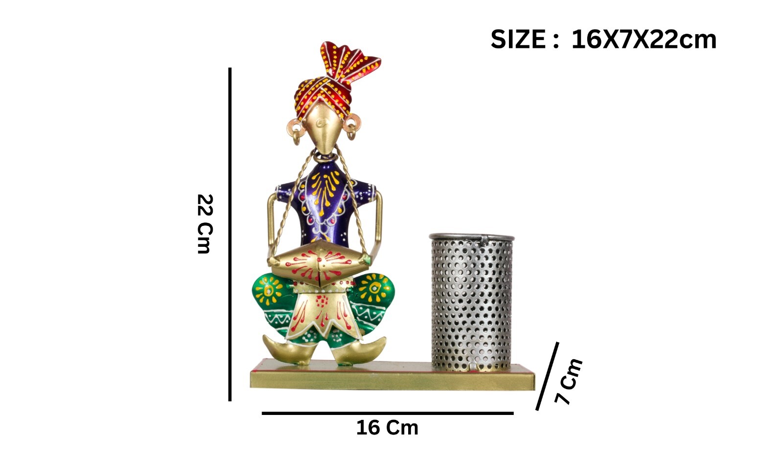 Multicolor Musician Pen Stand Holder – Decorative Showpiece for Home Office