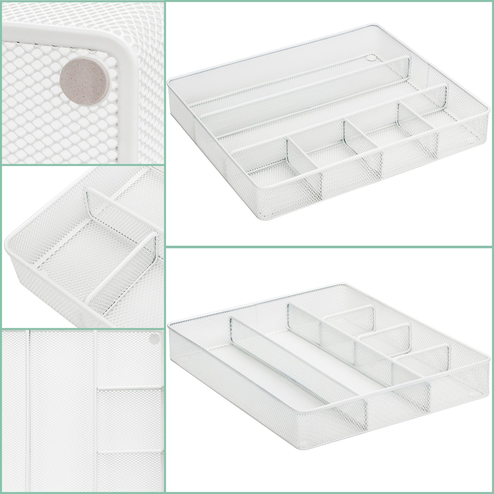 Annova Desk Top Organizer Tray for Office Organization Metal Mesh Storage T…