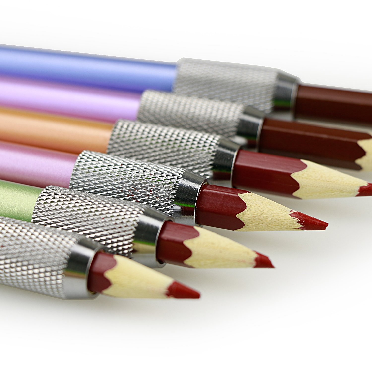 Aluminum Pencil Lengthener Extender Holder for Colored Pencils 6 Pack