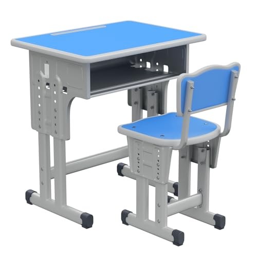 Blue Kids Study Desk Cantonape Height Adjustable