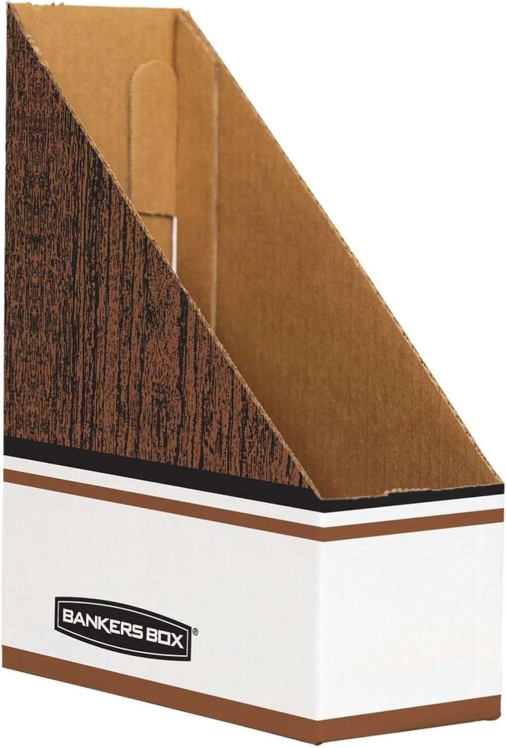 12 Pieces Magazine File Holders Oversized Letter Wood Grain Heavy Duty Organizer