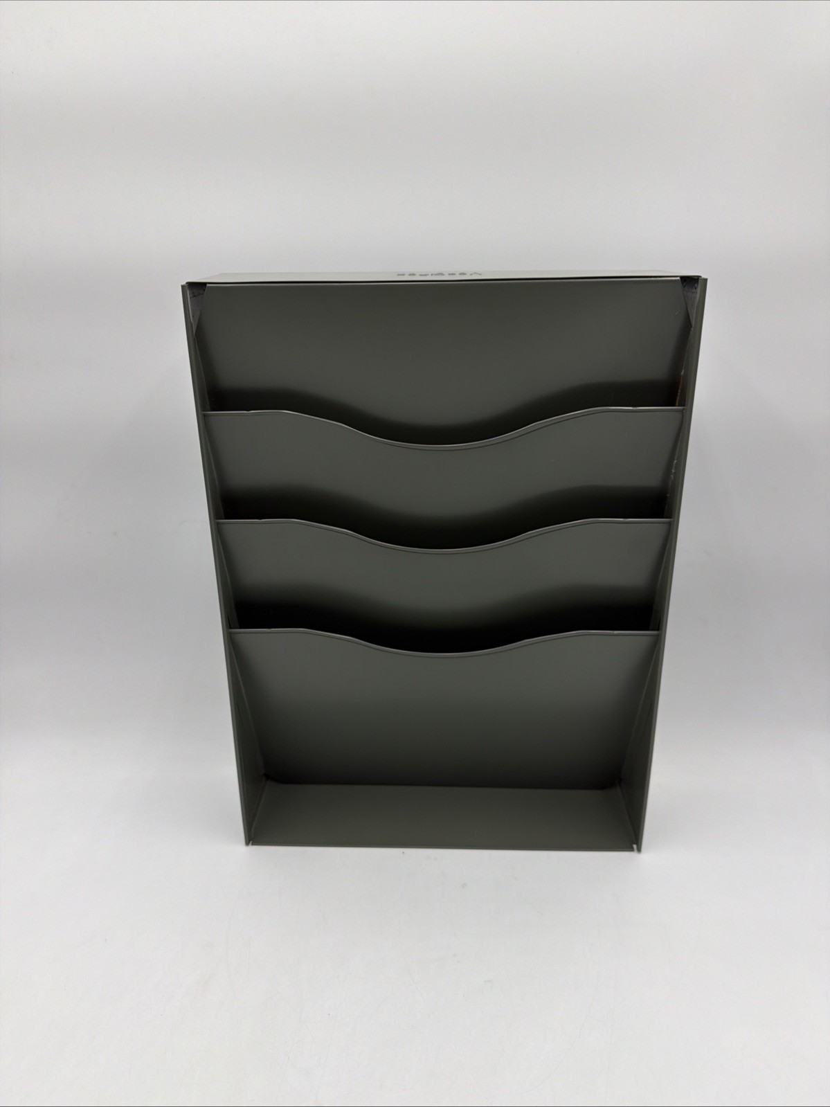 Vintage VERTIFLEX Industrial Metal Wall 3 Tier slot File Paper Organizer grey