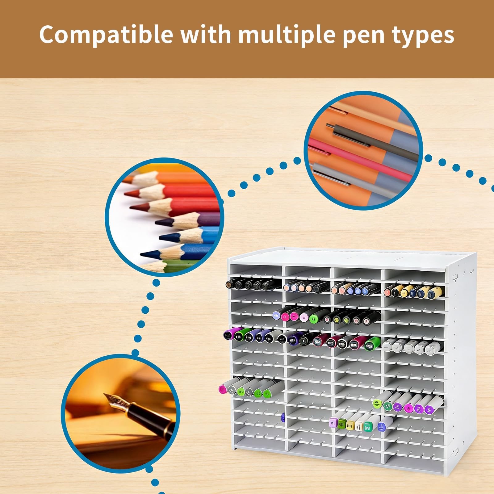 AOPOKOLGG Marker Organizer, 270 Slots Marker Holder Organizer Marker Storage …