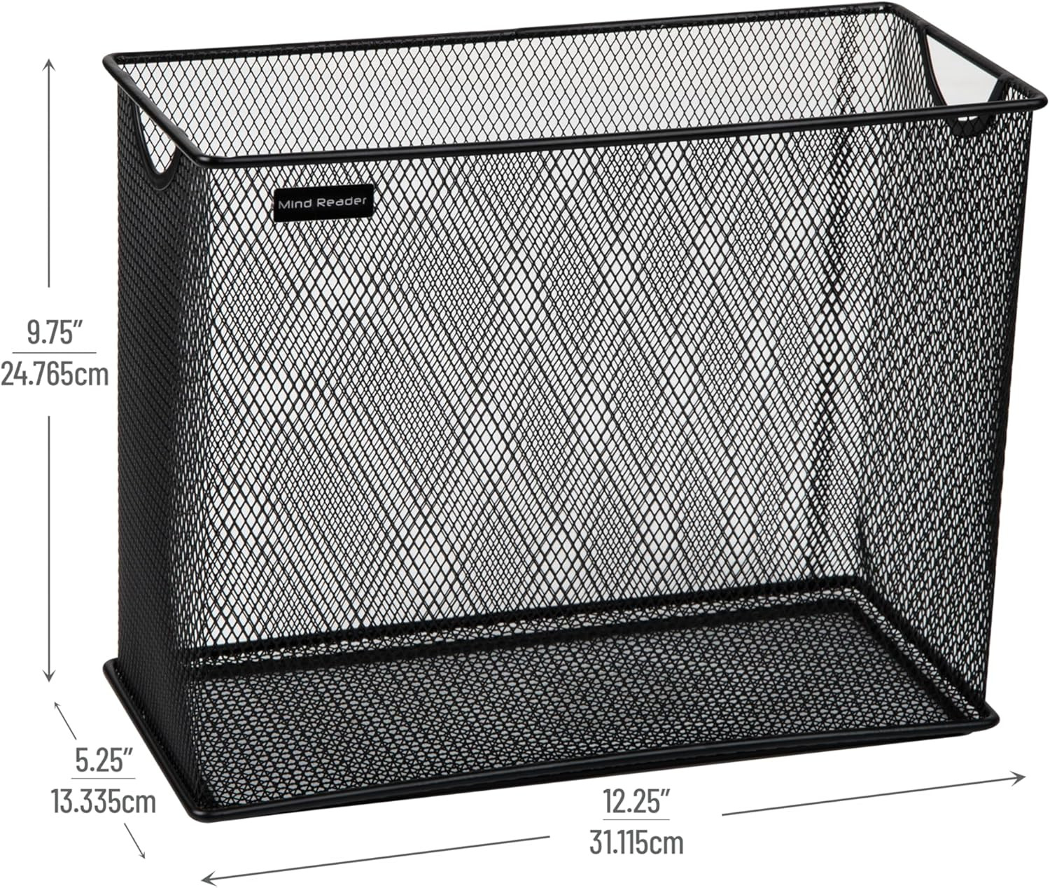 Vertical File Storage, Desktop Organizer, Hanging Files, Office, Metal Mesh, 12.